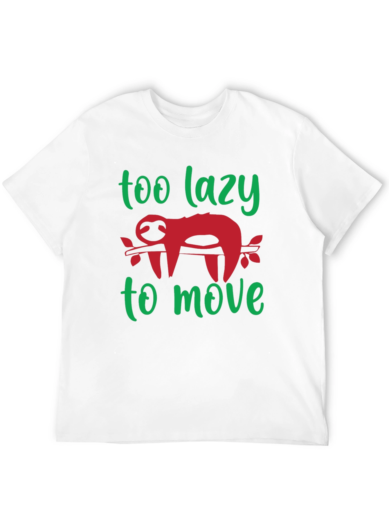 Too Lazy to Move Sloth Graphic Tee