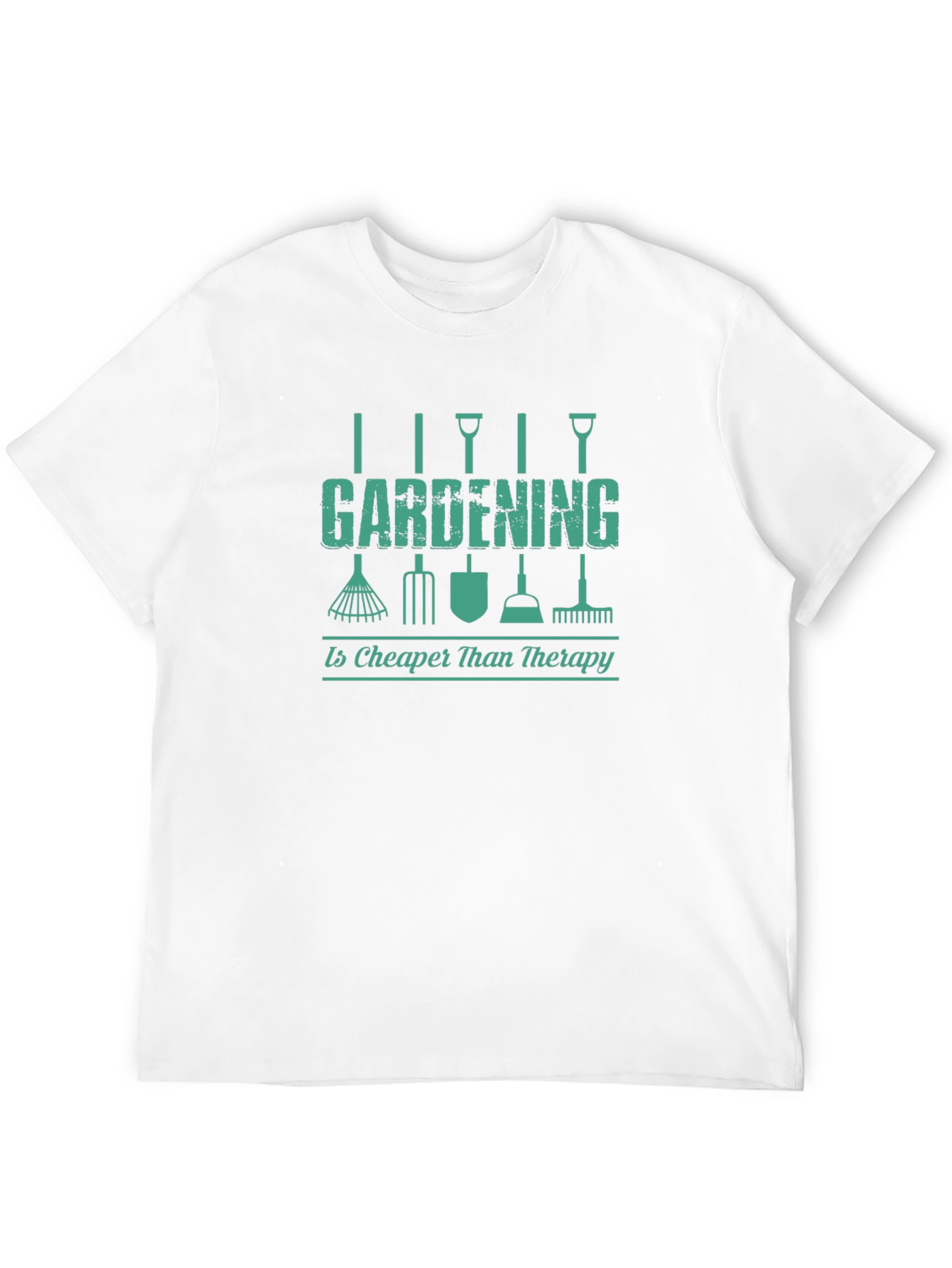 Gardening Therapy T-Shirt - Black Novelty Tee