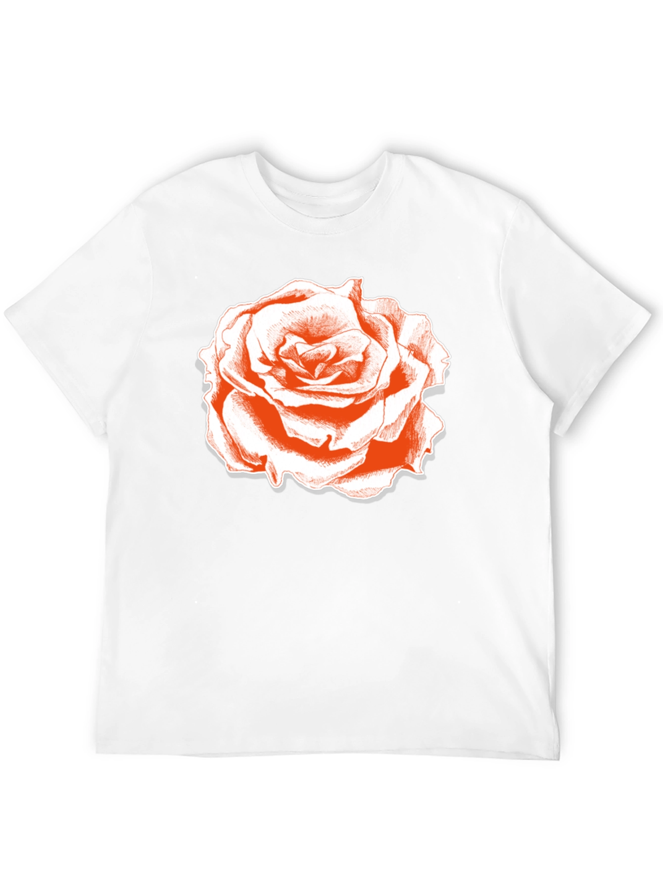 Rose Graphic Tee - Classic Black Cotton T-Shirt
