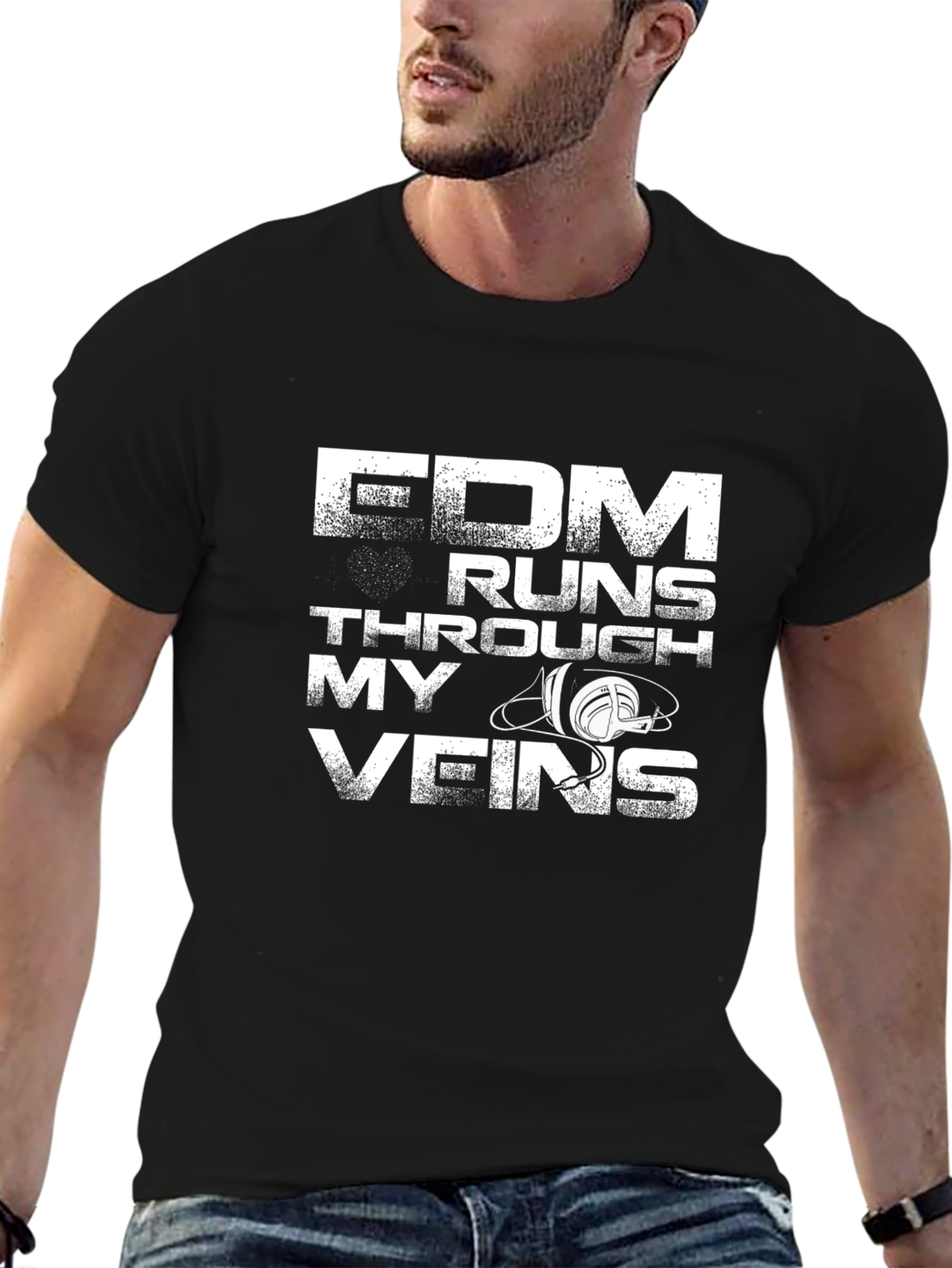 EDM Runs Through My Veins Graphic Tee