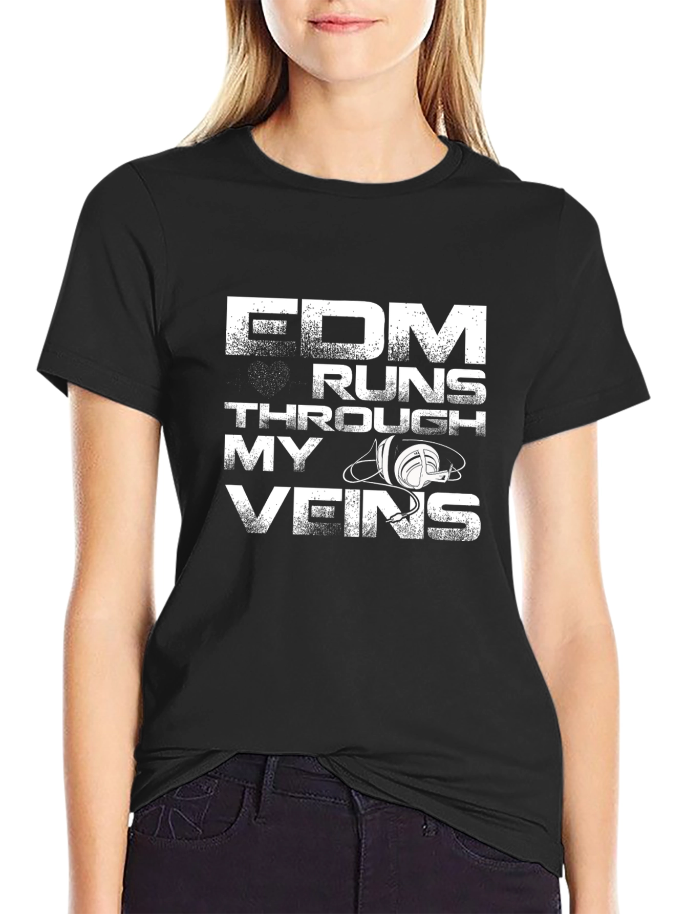 EDM Runs Through My Veins Graphic Tee