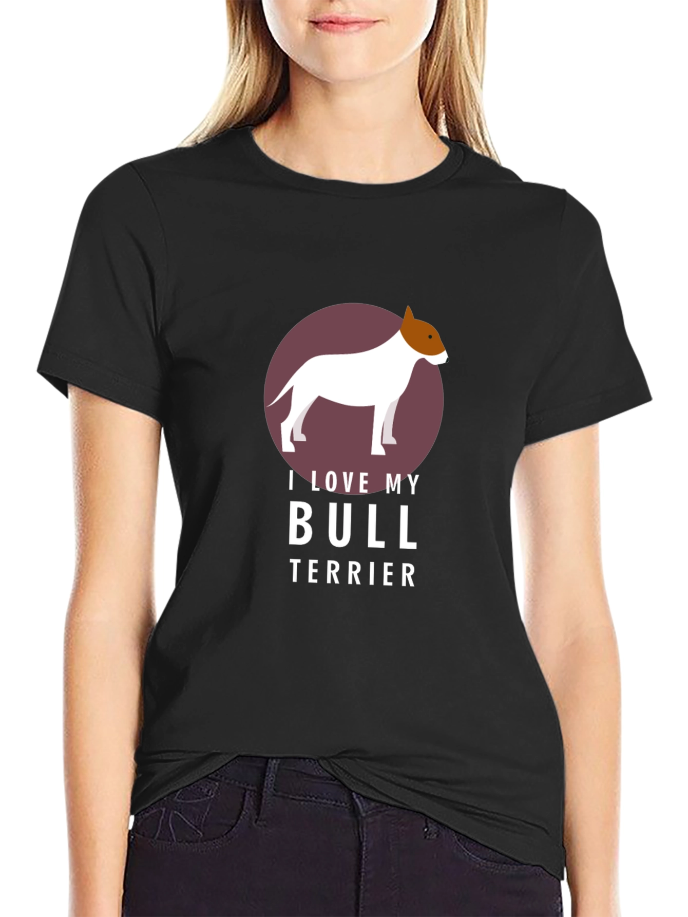 I Love My Bull Terrier Graphic T-Shirt