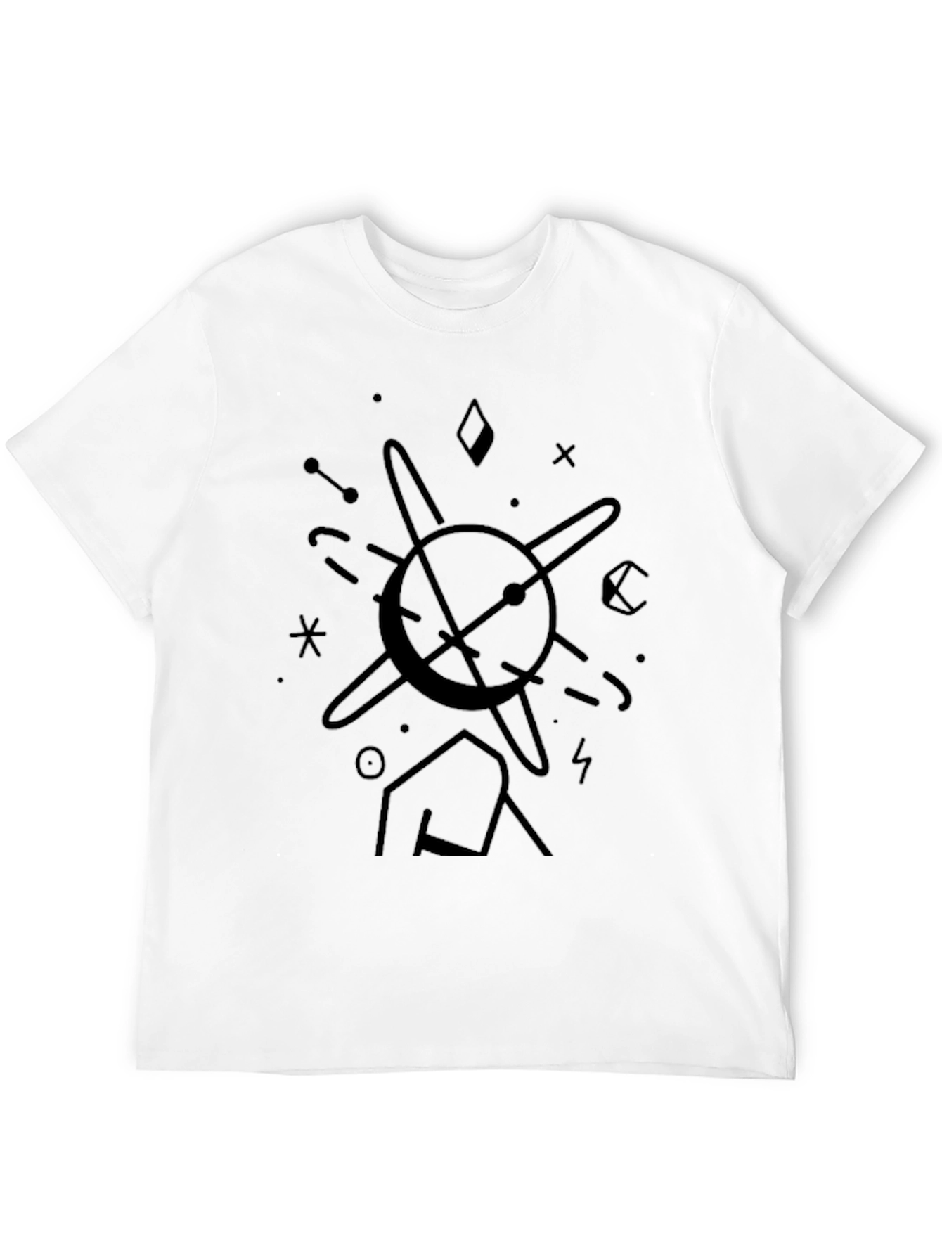 Abstract Graphic Black T-Shirt - Modern Art Tee