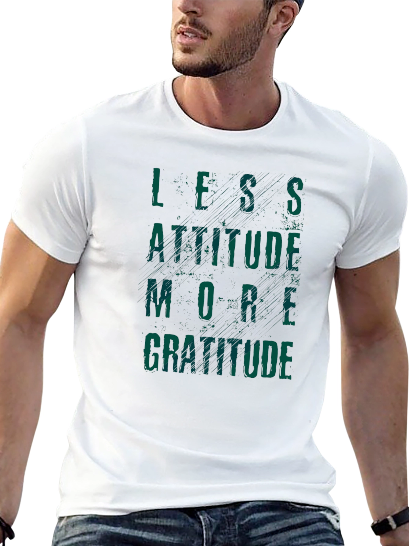 Less Attitude More Gratitude Graphic Tee - Unisex