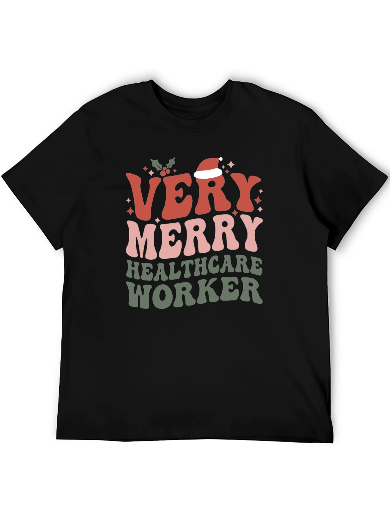Very Merry Healthcare Worker Christmas T-Shirt