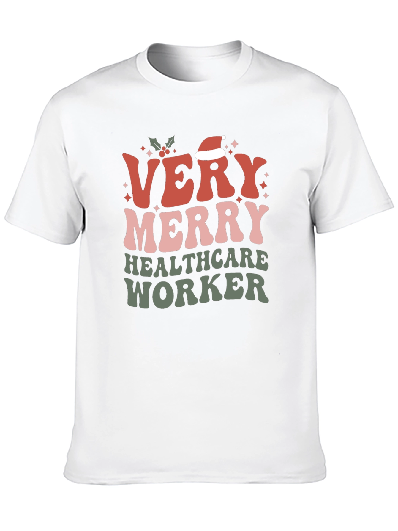 Very Merry Healthcare Worker Christmas T-Shirt