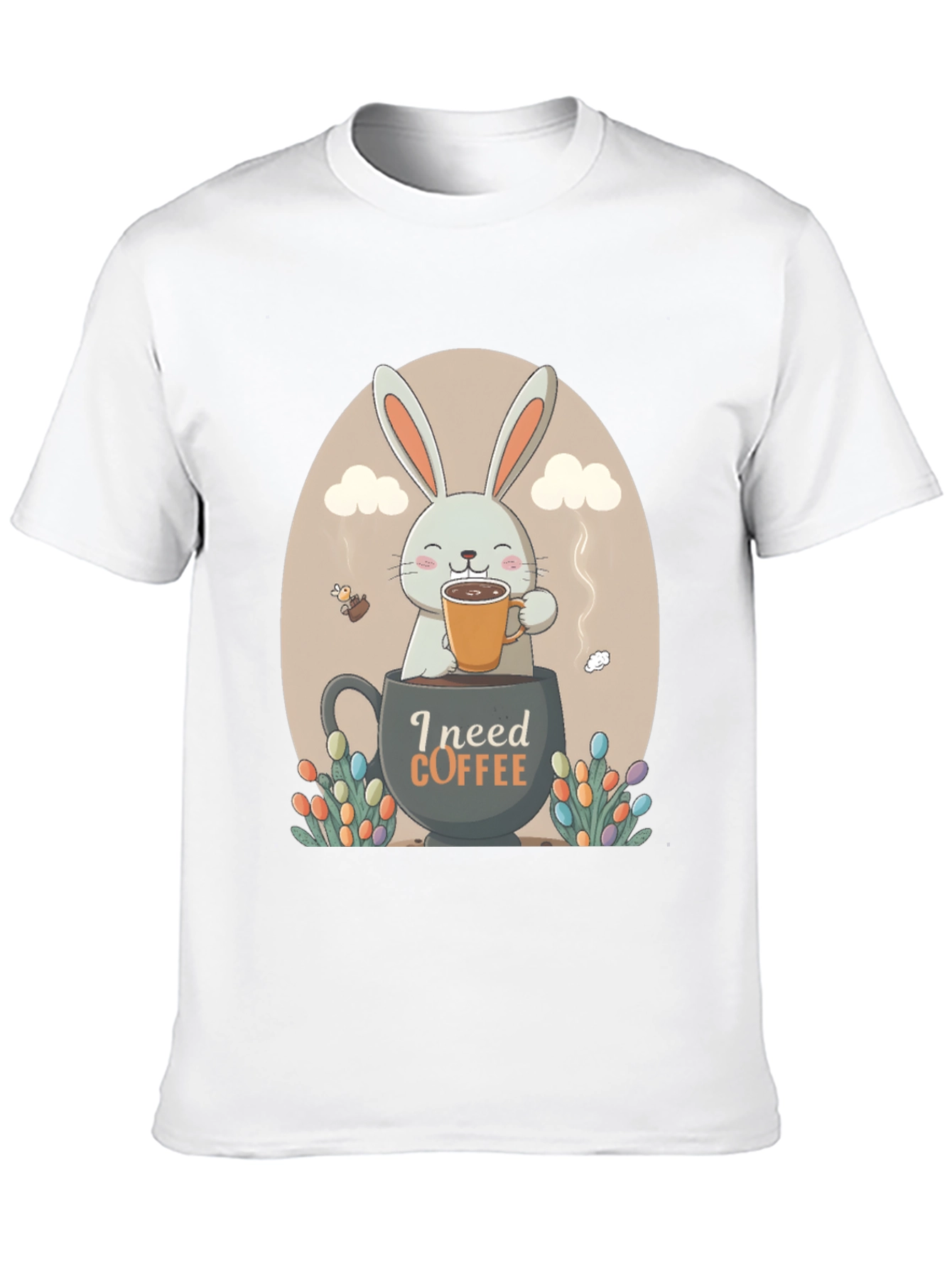 I Need Coffee Easter Bunny T-Shirt