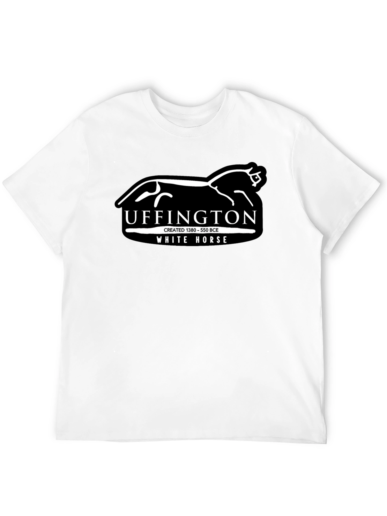 Uffington White Horse Black Graphic Tee