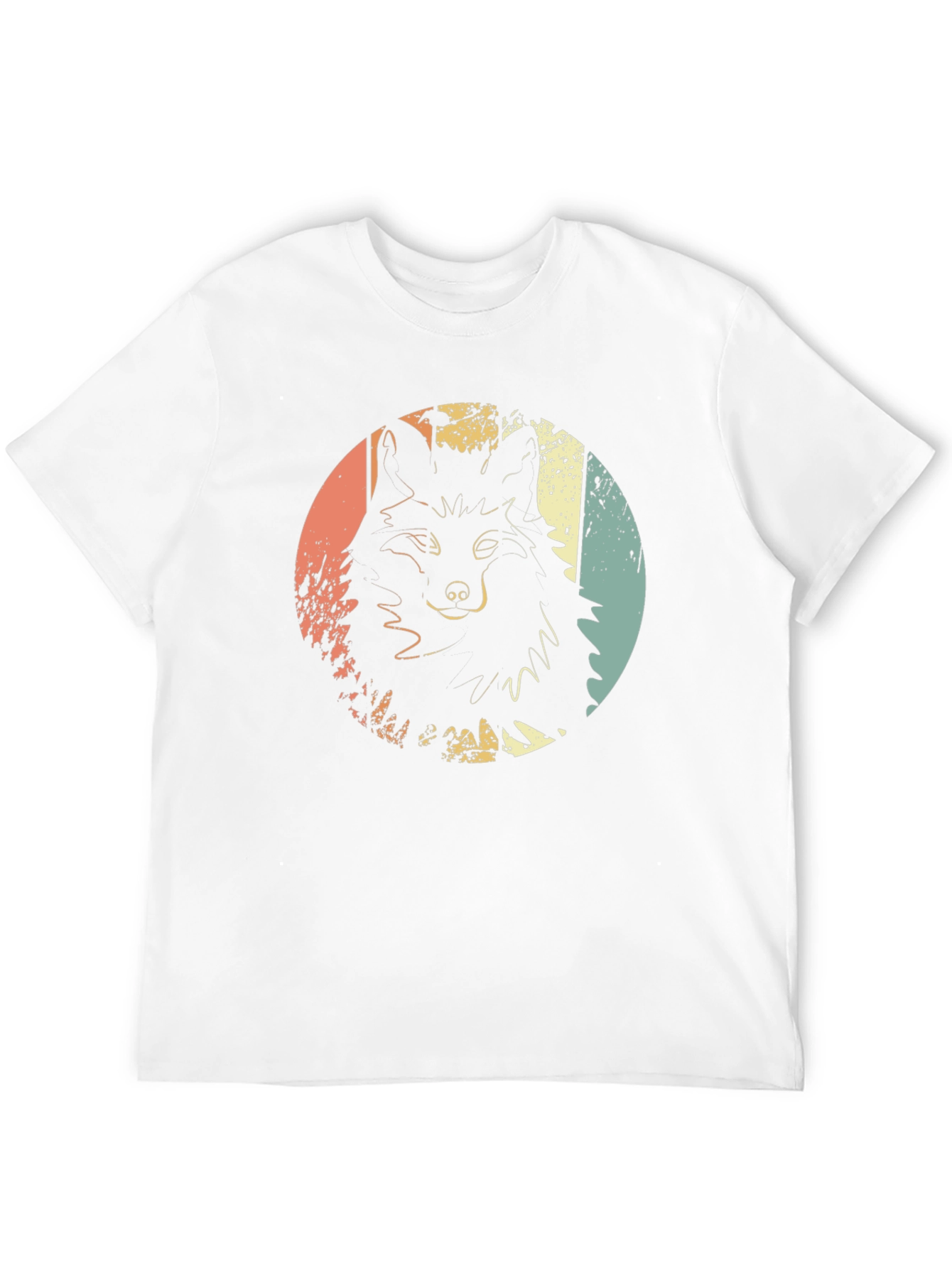 Retro Wolf Graphic Print Tee