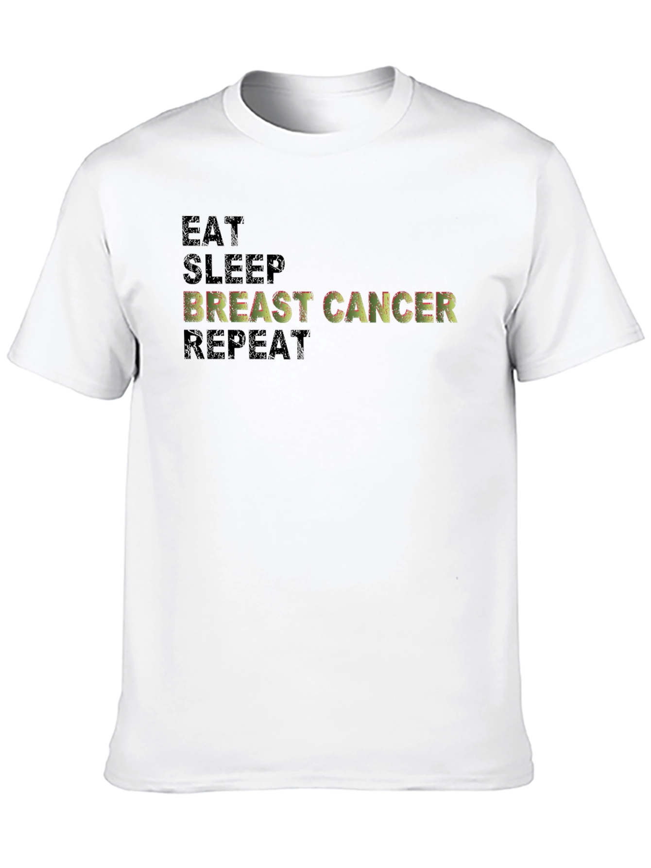 Eat Sleep Breast Cancer Repeat Graphic Tee