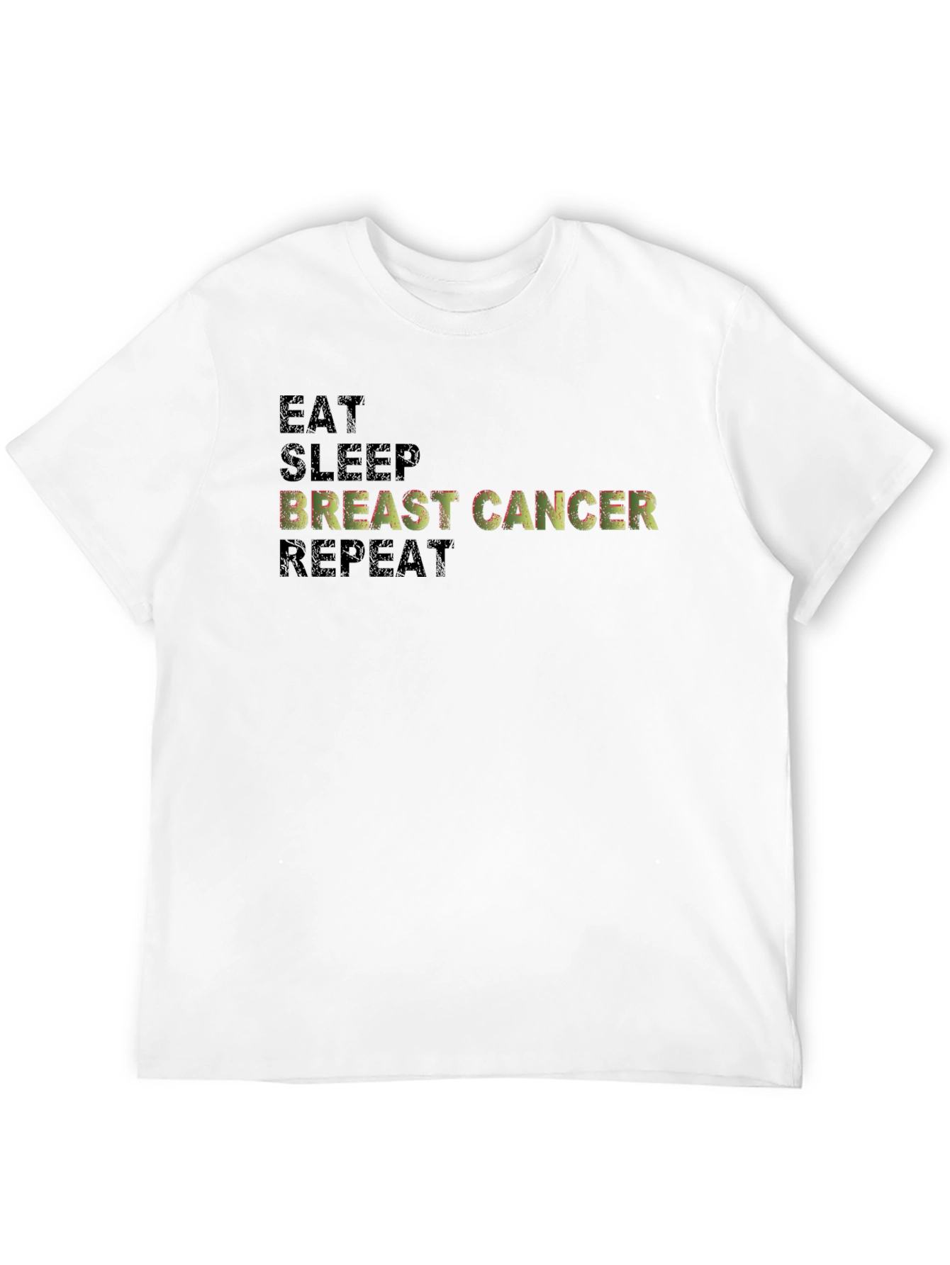 Eat Sleep Breast Cancer Repeat Graphic Tee