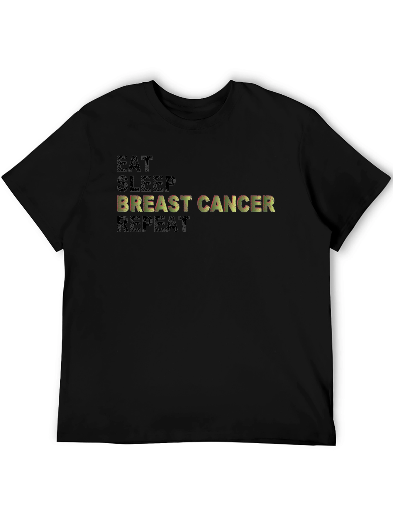 Eat Sleep Breast Cancer Repeat Graphic Tee