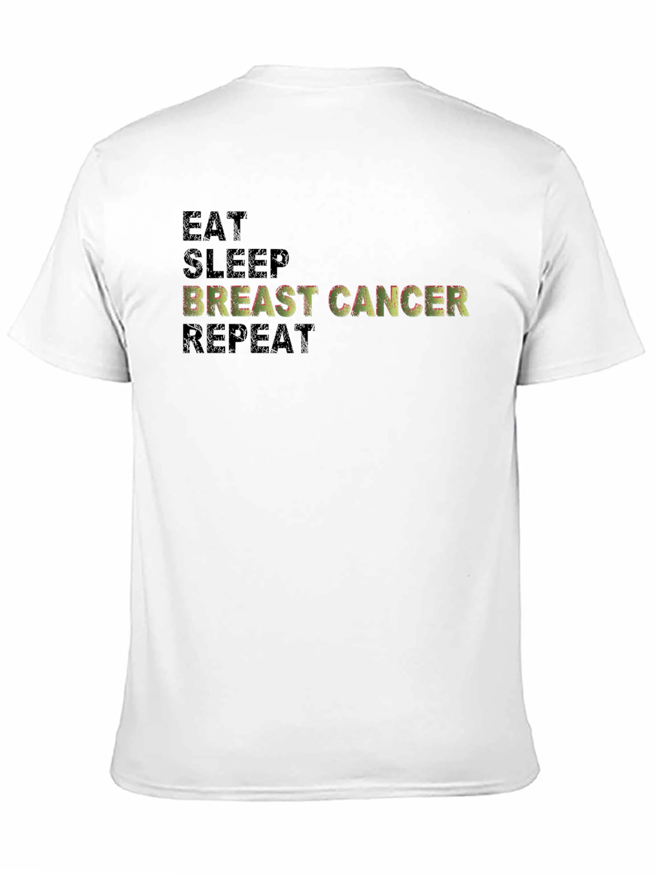 Eat Sleep Breast Cancer Repeat Graphic Tee