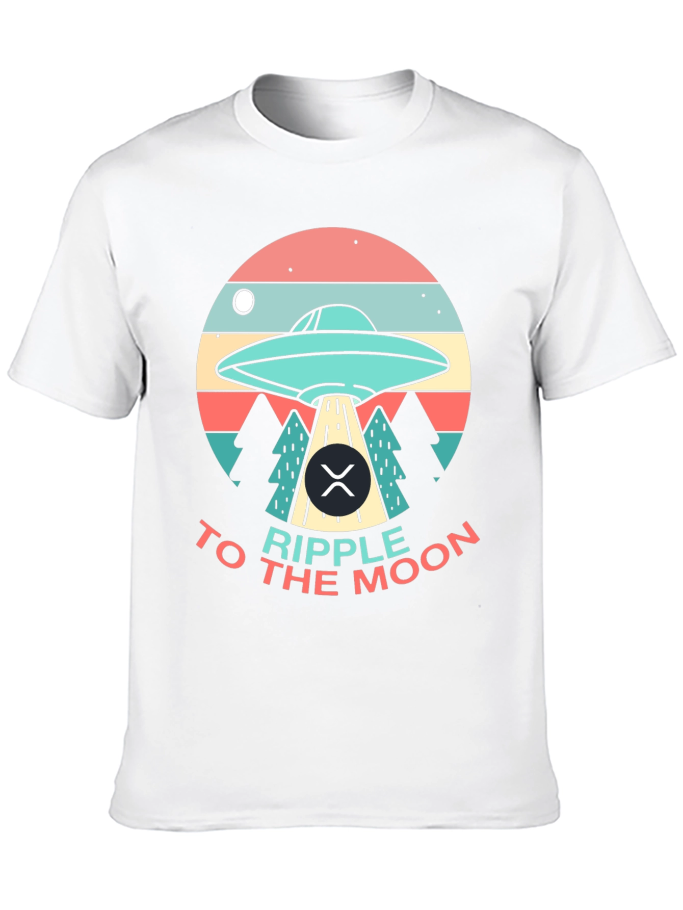 Ripple to the Moon UFO Graphic T-Shirt