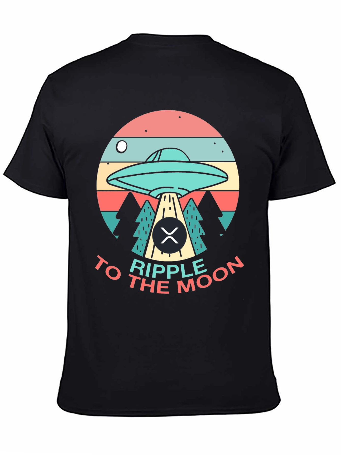 Ripple to the Moon UFO Graphic T-Shirt
