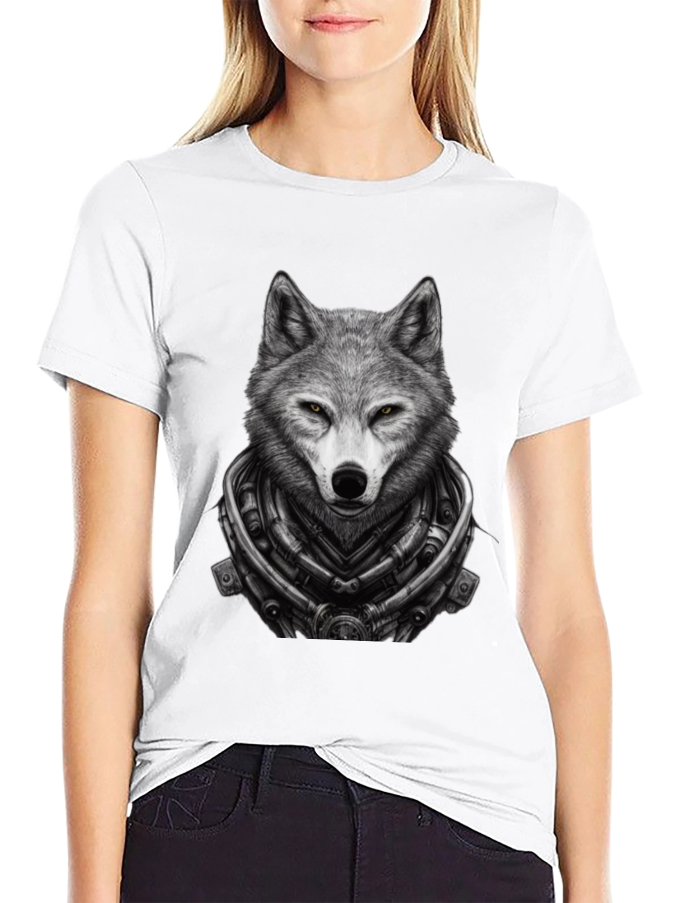 Wolf Cyberpunk T-Shirt - Unique Graphic Tee