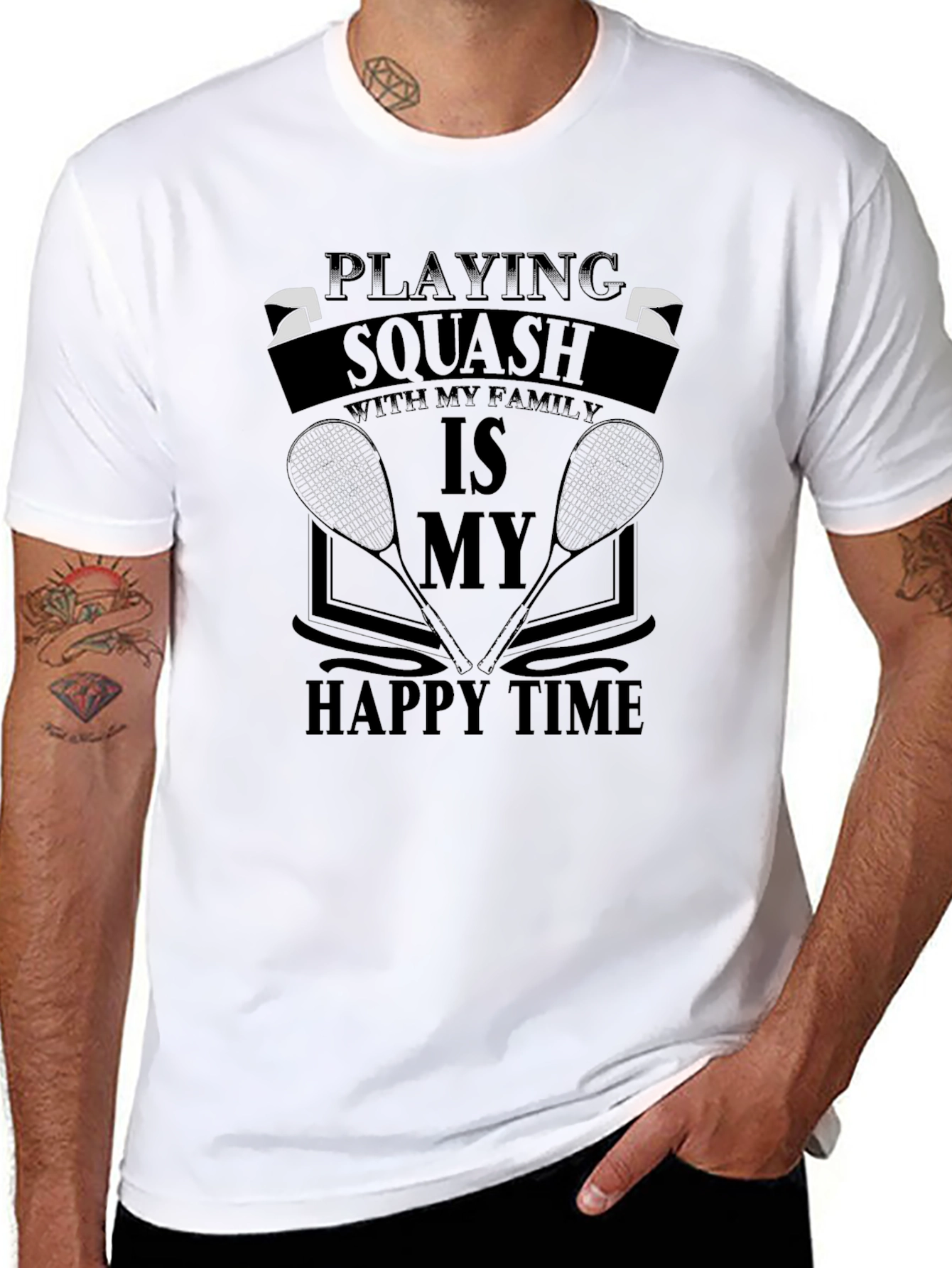 Squash Family Time T-Shirt - Sporty Casual Tee