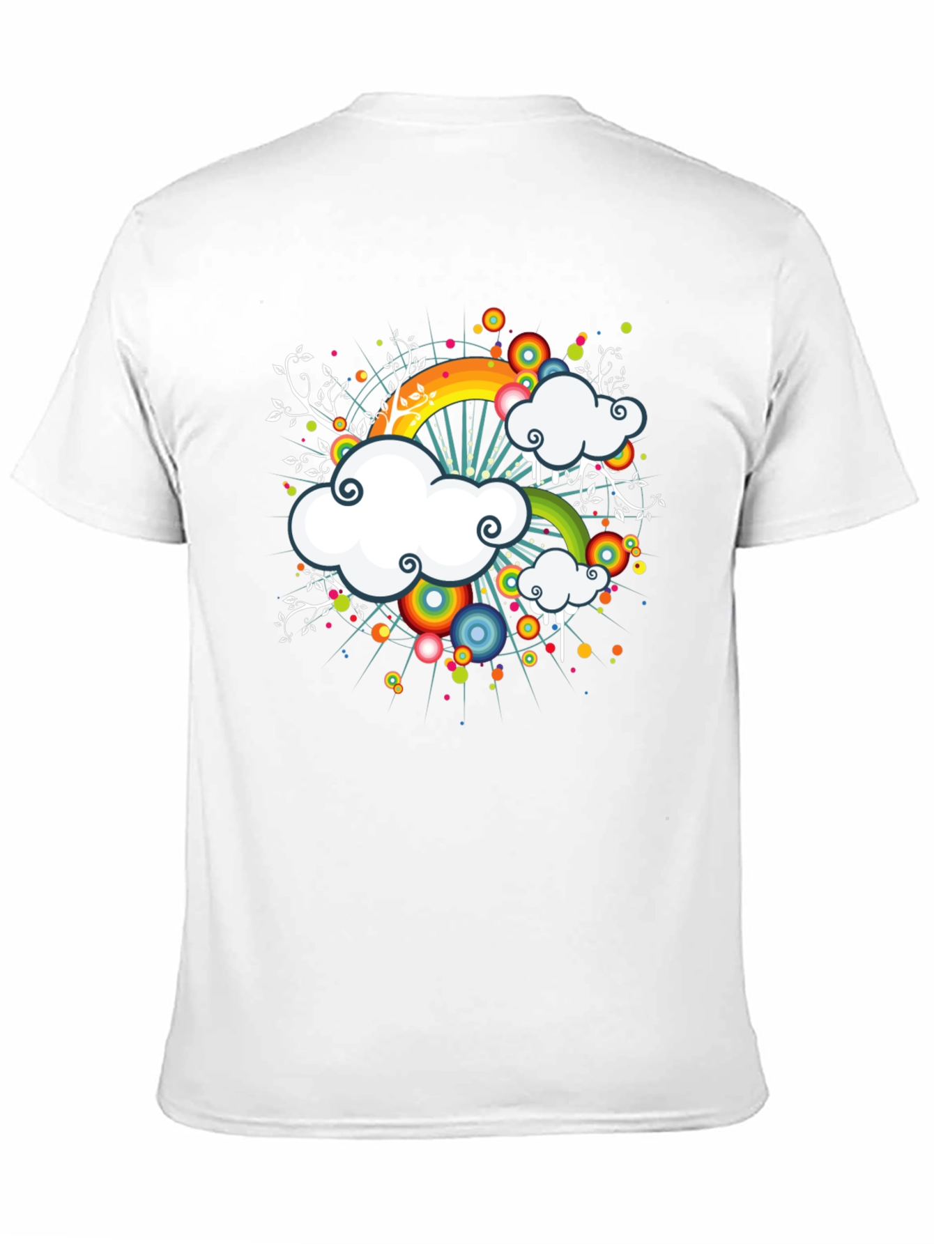 Rainbow Cloud Graphic Black Tee