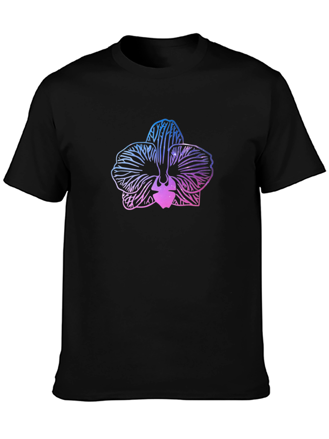 Orchid Graphic Black T-Shirt