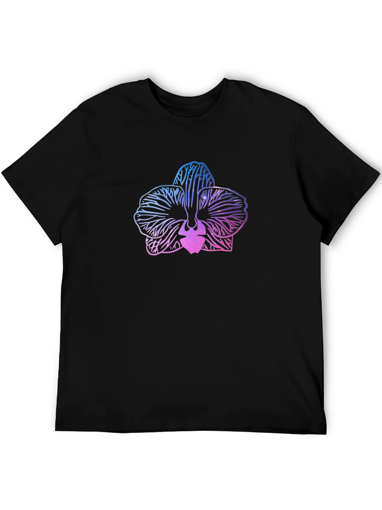 Orchid Graphic Black T-Shirt