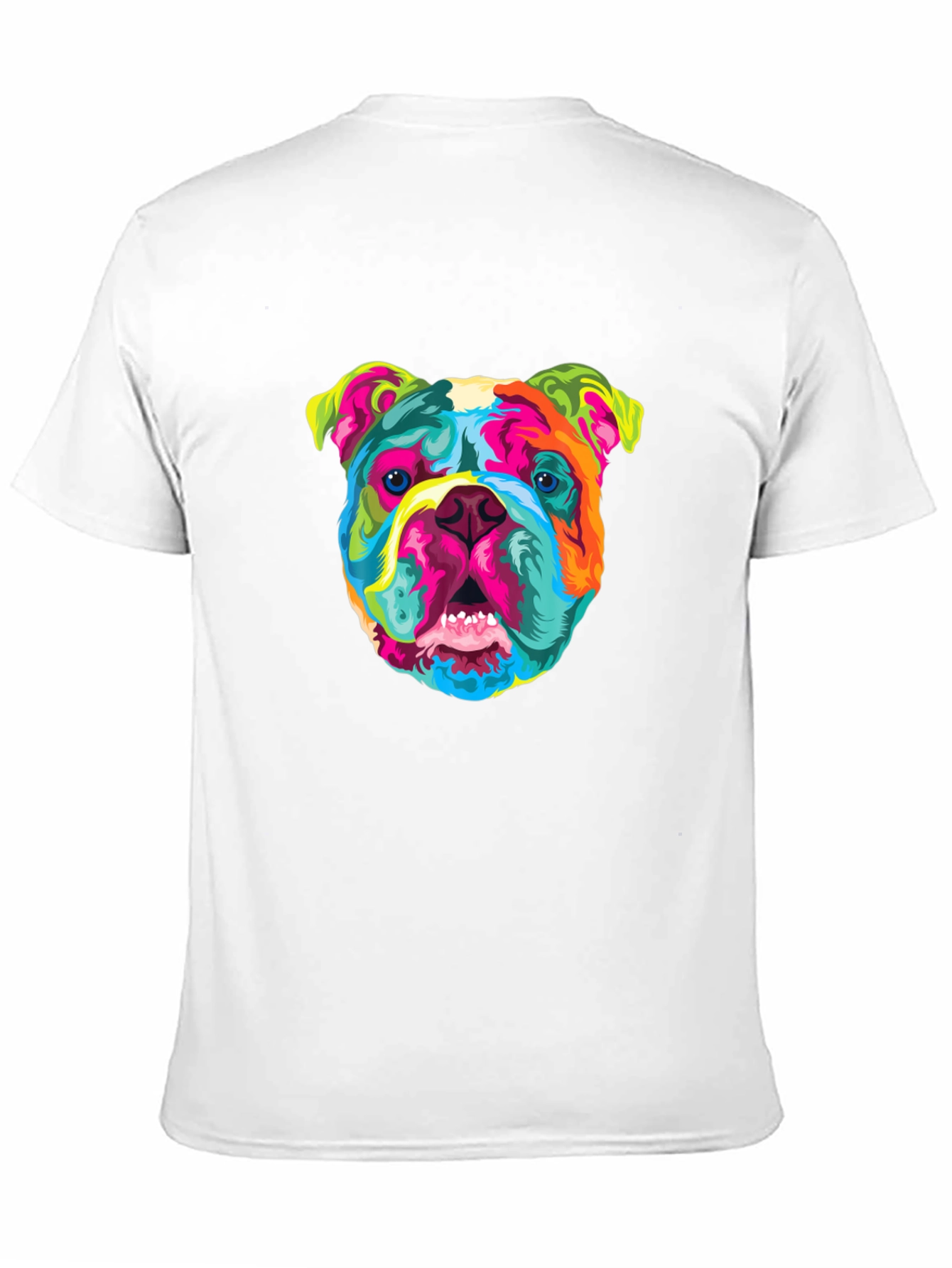 Vibrant Bulldog Graphic Tee - Cool Dog Lovers T-Shirt
