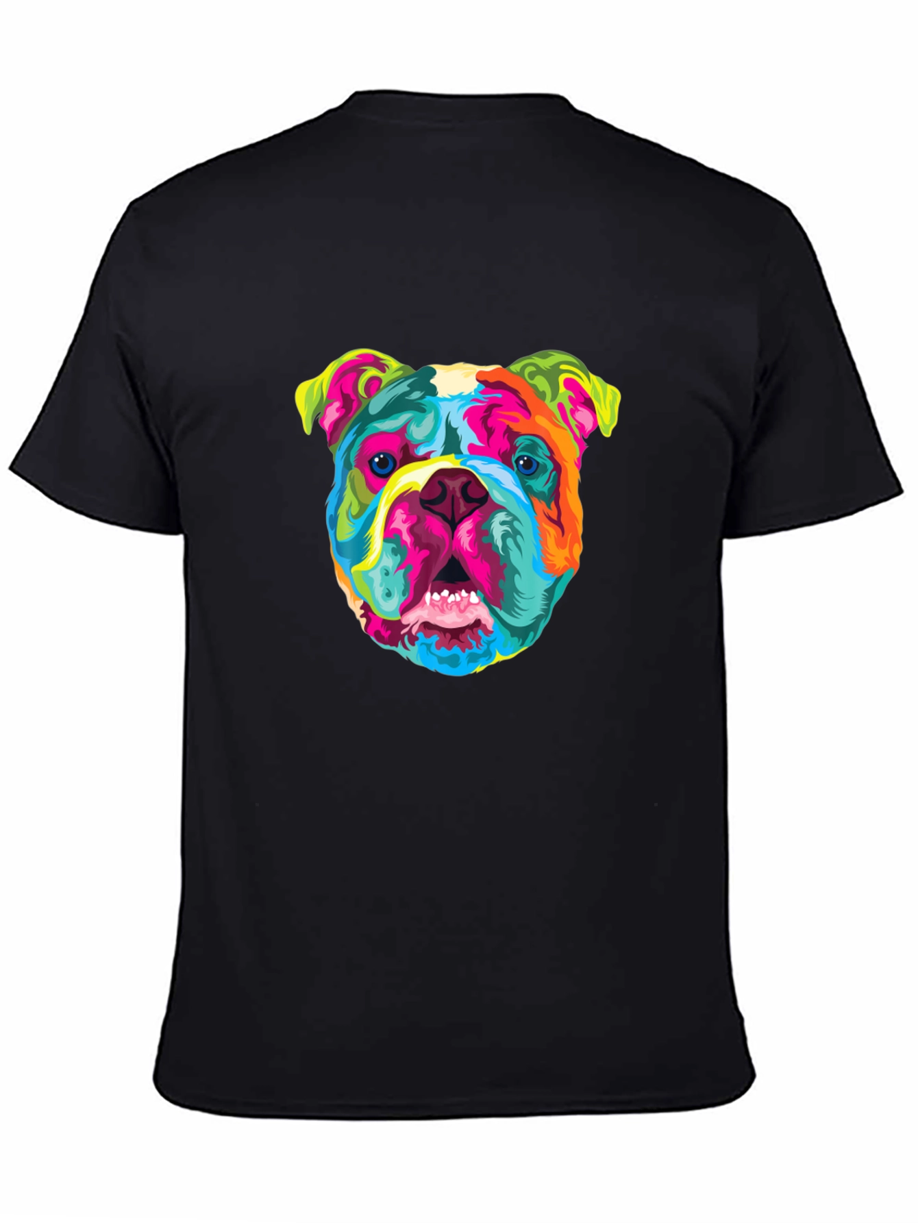 Vibrant Bulldog Graphic Tee - Cool Dog Lovers T-Shirt