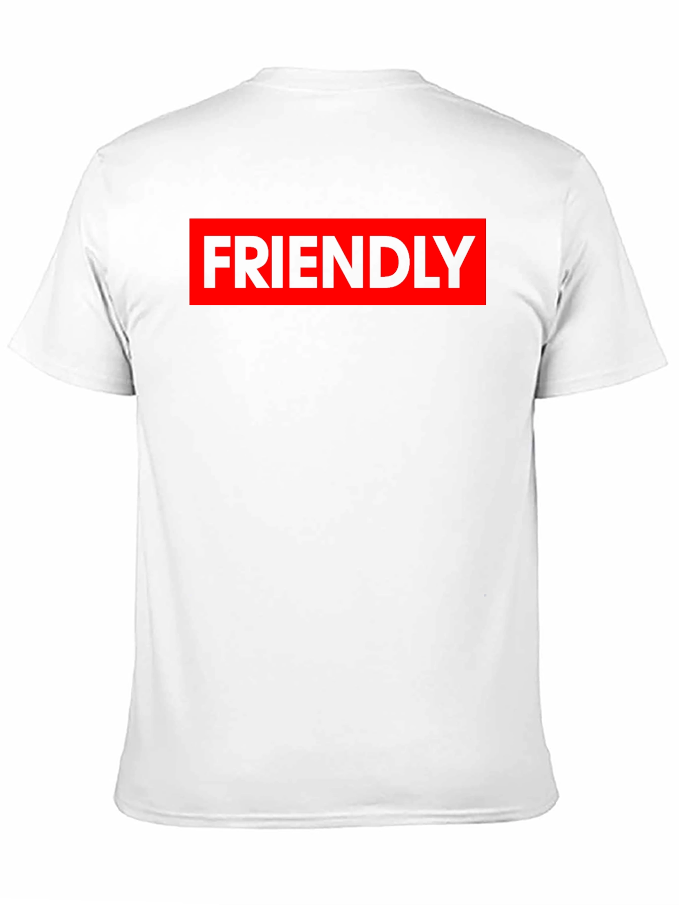 Friendly Graphic Tee - Red & Black Casual Shirt