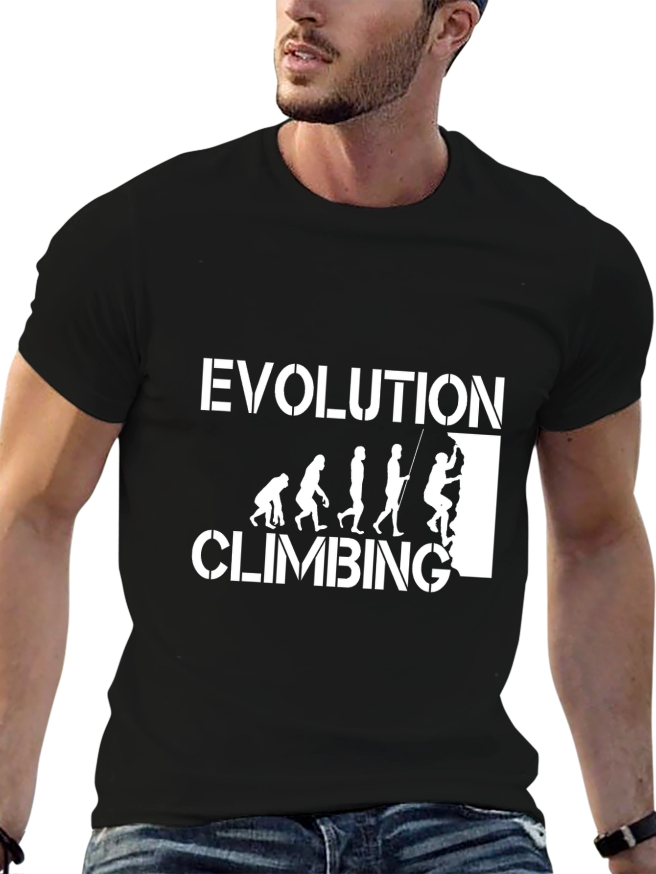 Evolution Climbing T-Shirt - Black Graphic Tee