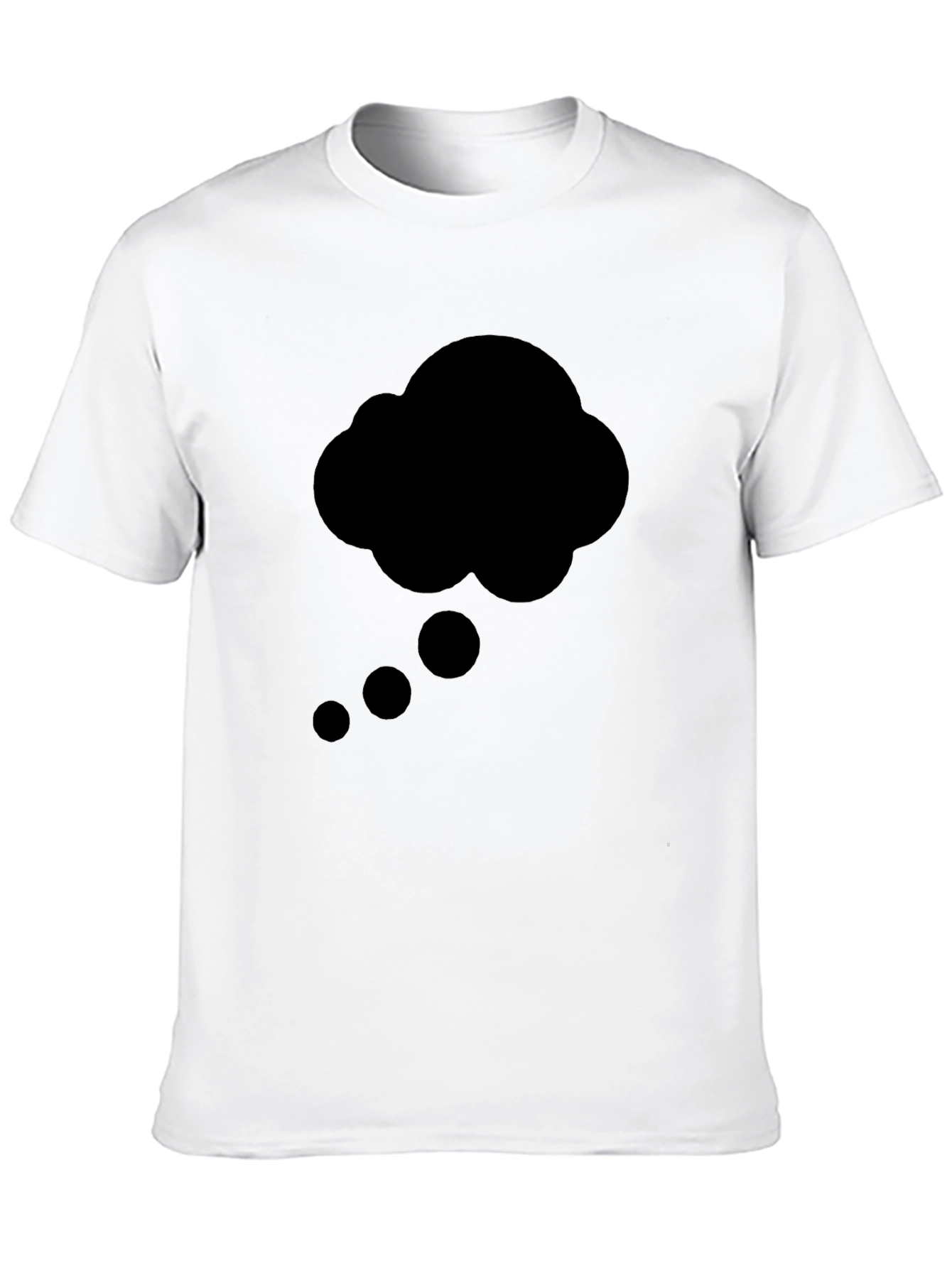 Thinking Cloud Graphic Tee - Black Cotton T-Shirt