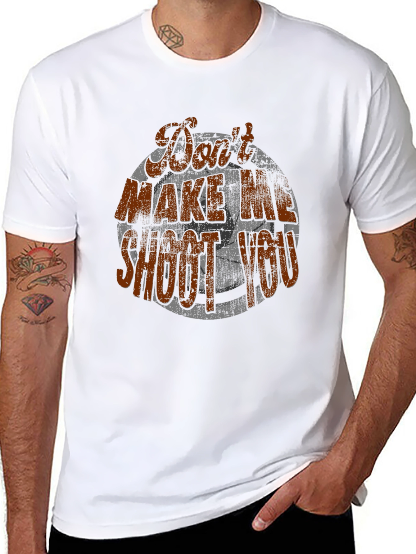 Dont Make Me Shoot You Soccer Graphic T-Shirt