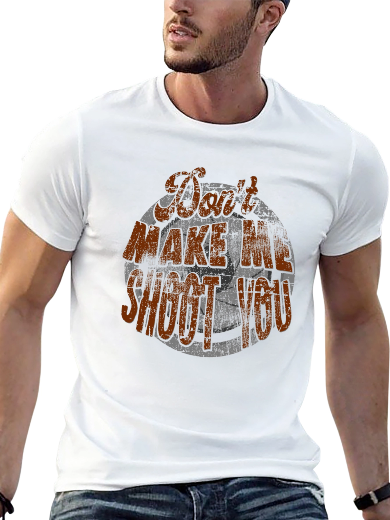 Dont Make Me Shoot You Soccer Graphic T-Shirt