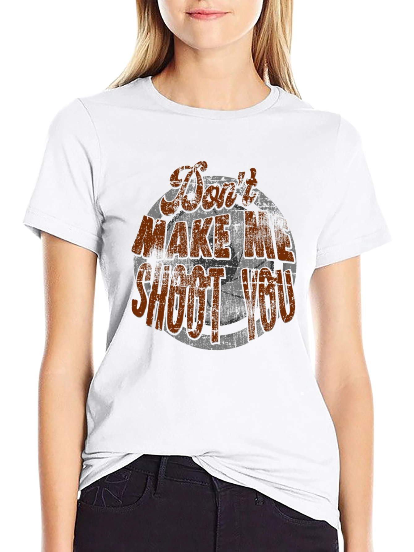 Dont Make Me Shoot You Soccer Graphic T-Shirt