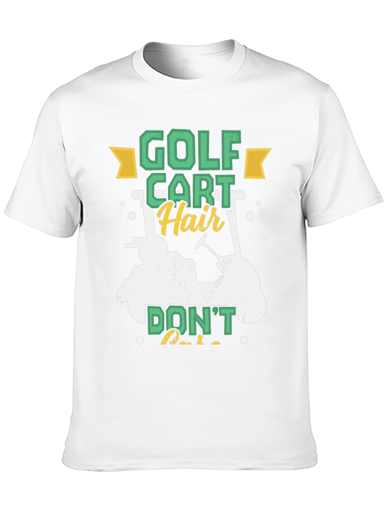 Golf Cart Hair T-Shirt - Funny Golfing Tee