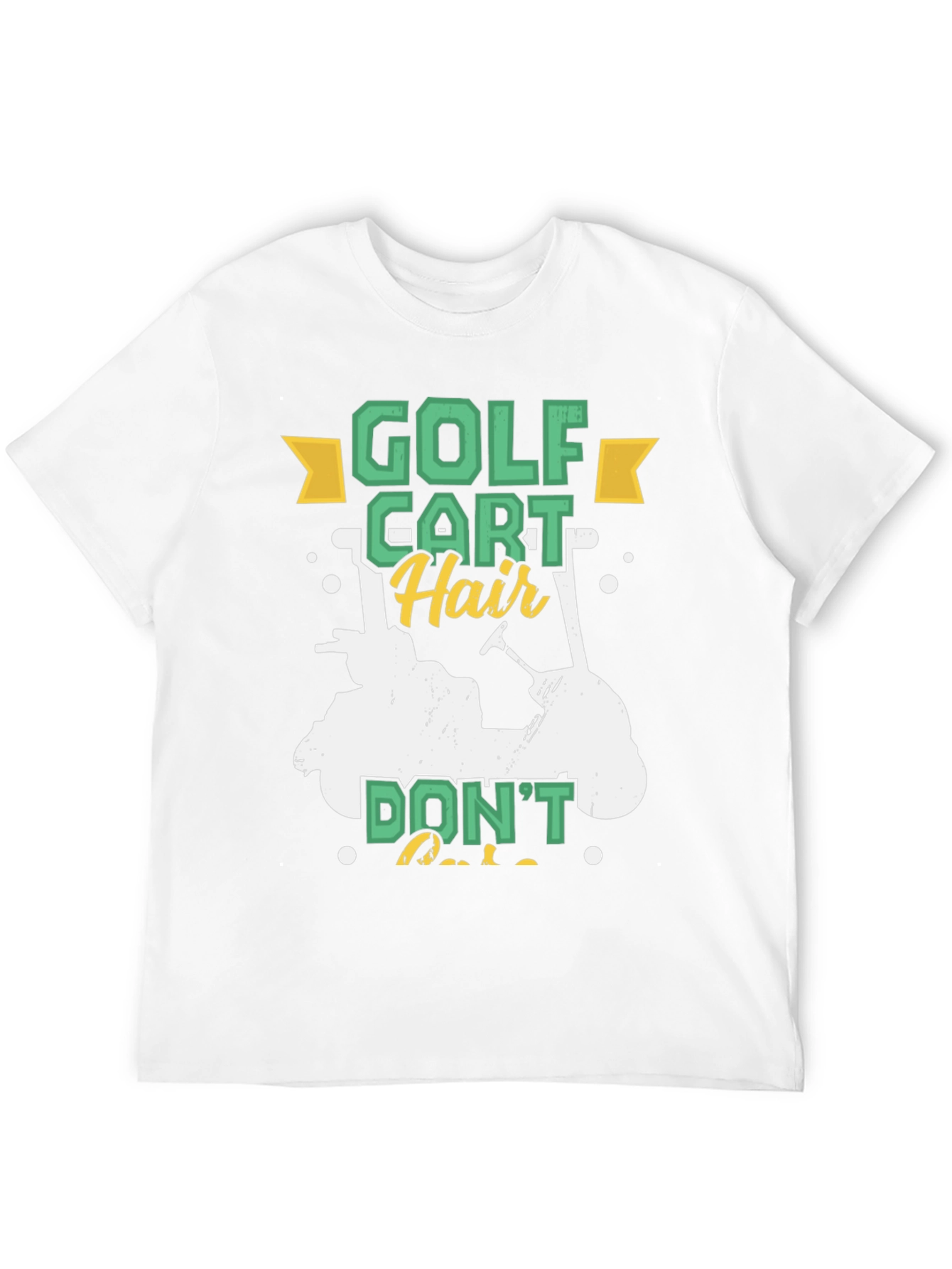 Golf Cart Hair T-Shirt - Funny Golfing Tee