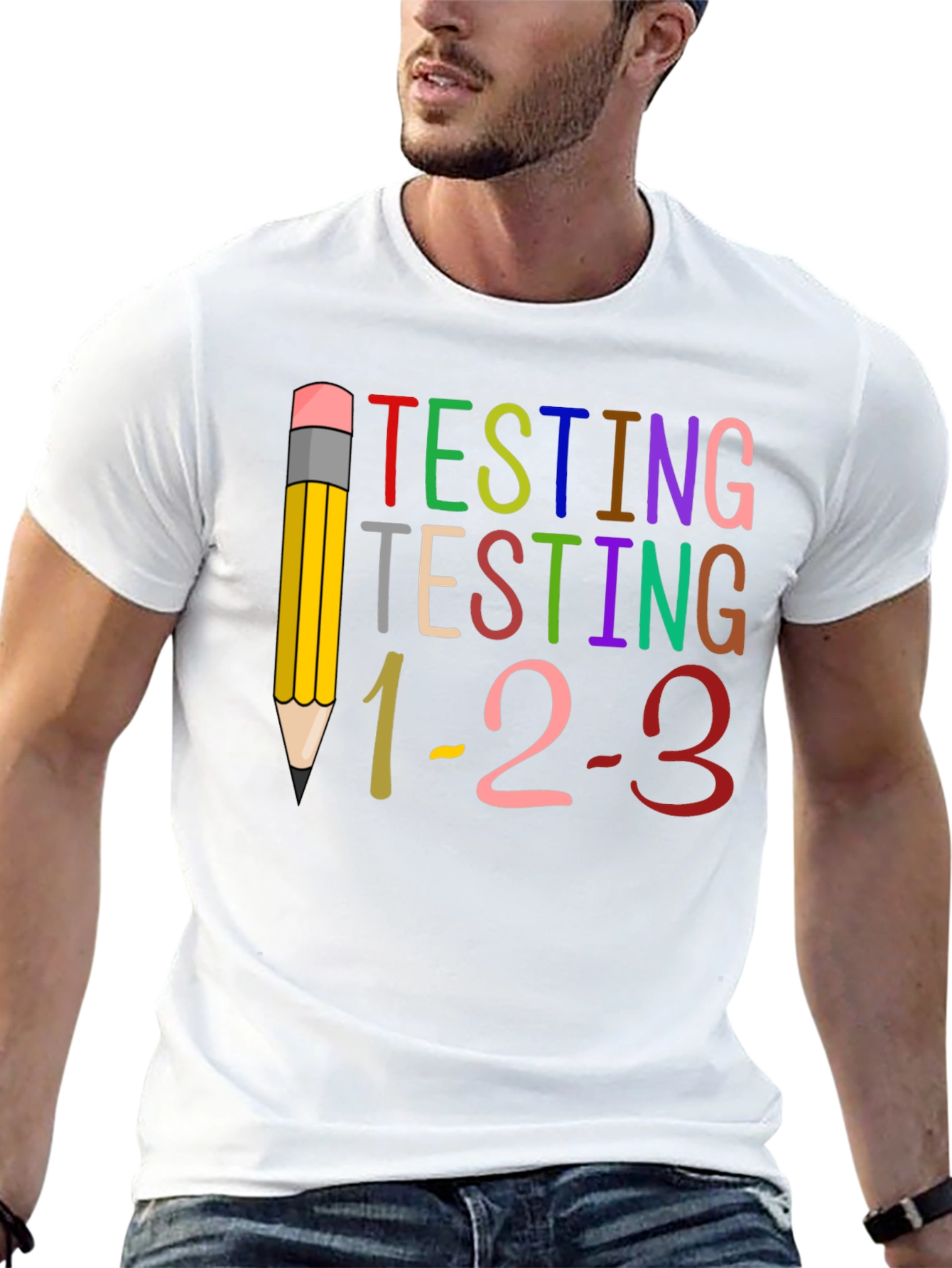 Testing 1-2-3 Teacher T-Shirt