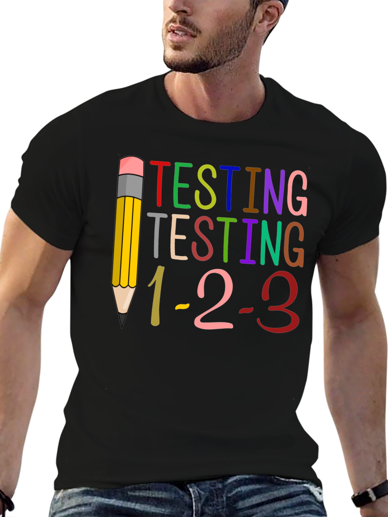 Testing 1-2-3 Teacher T-Shirt