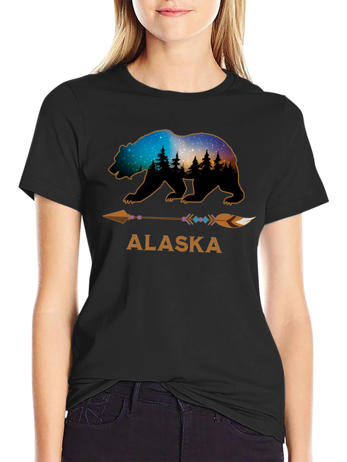 Alaska Bear Arrow Graphic T-Shirt
