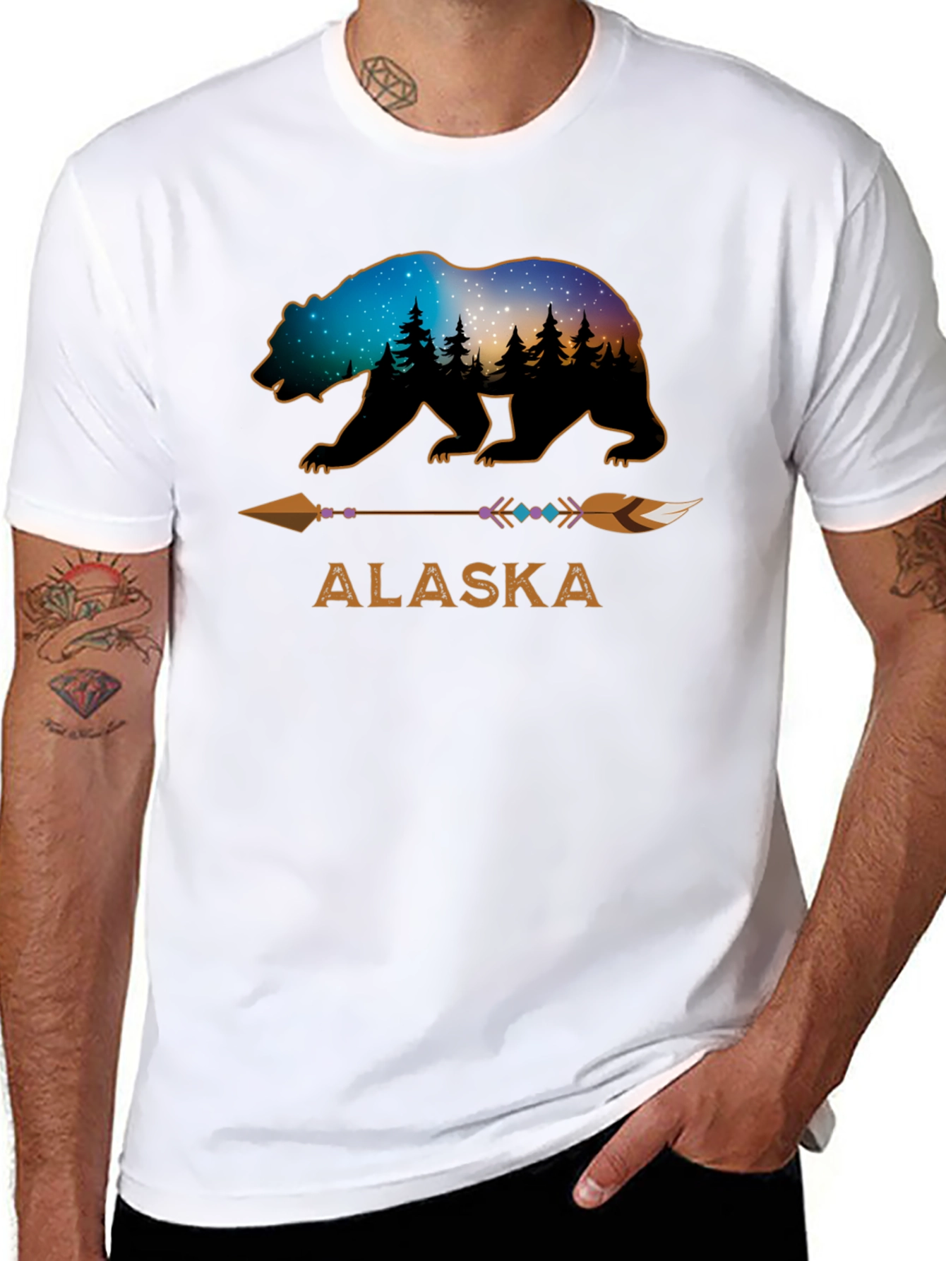 Alaska Bear Arrow Graphic T-Shirt