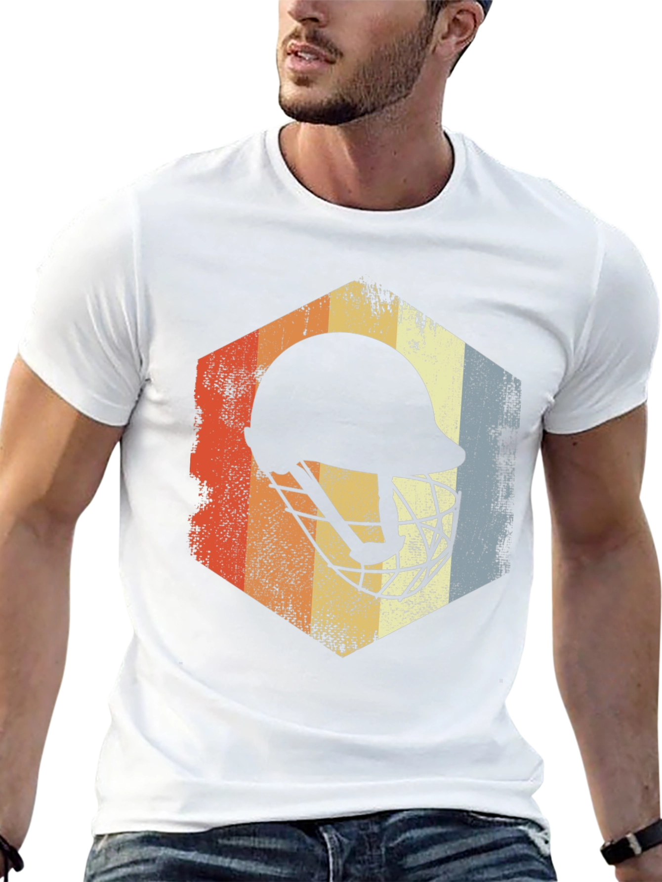 Retro Lacrosse Helmet T-Shirt