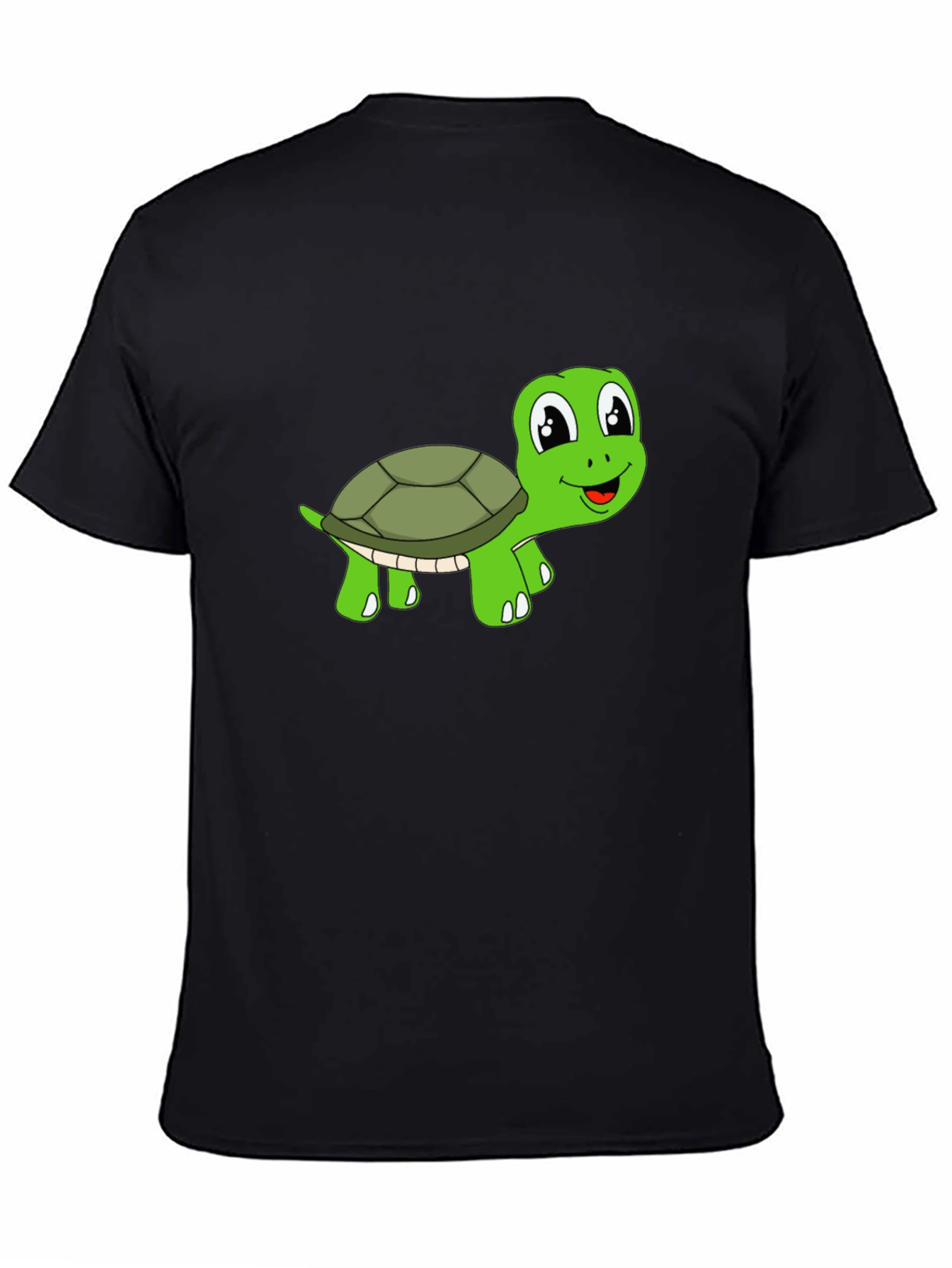 Cute Turtle Graphic T-Shirt - Black