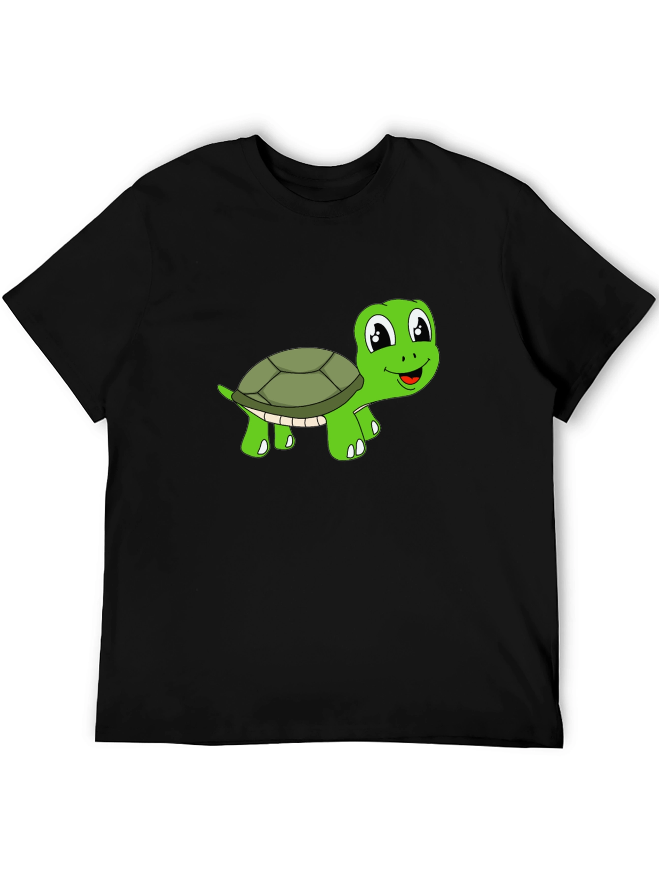 Cute Turtle Graphic T-Shirt - Black