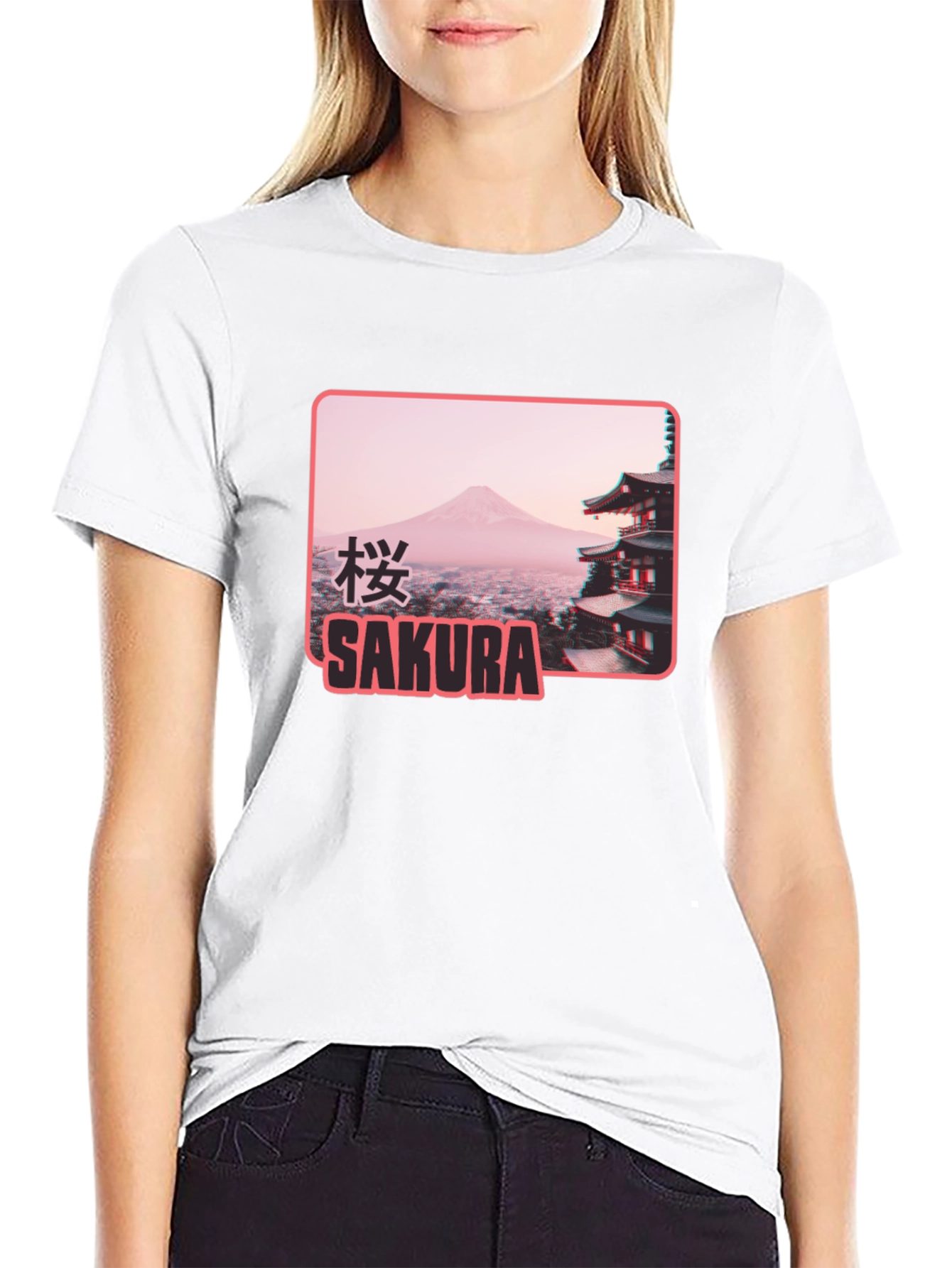 Sakura Japan Graphic T-Shirt - Black