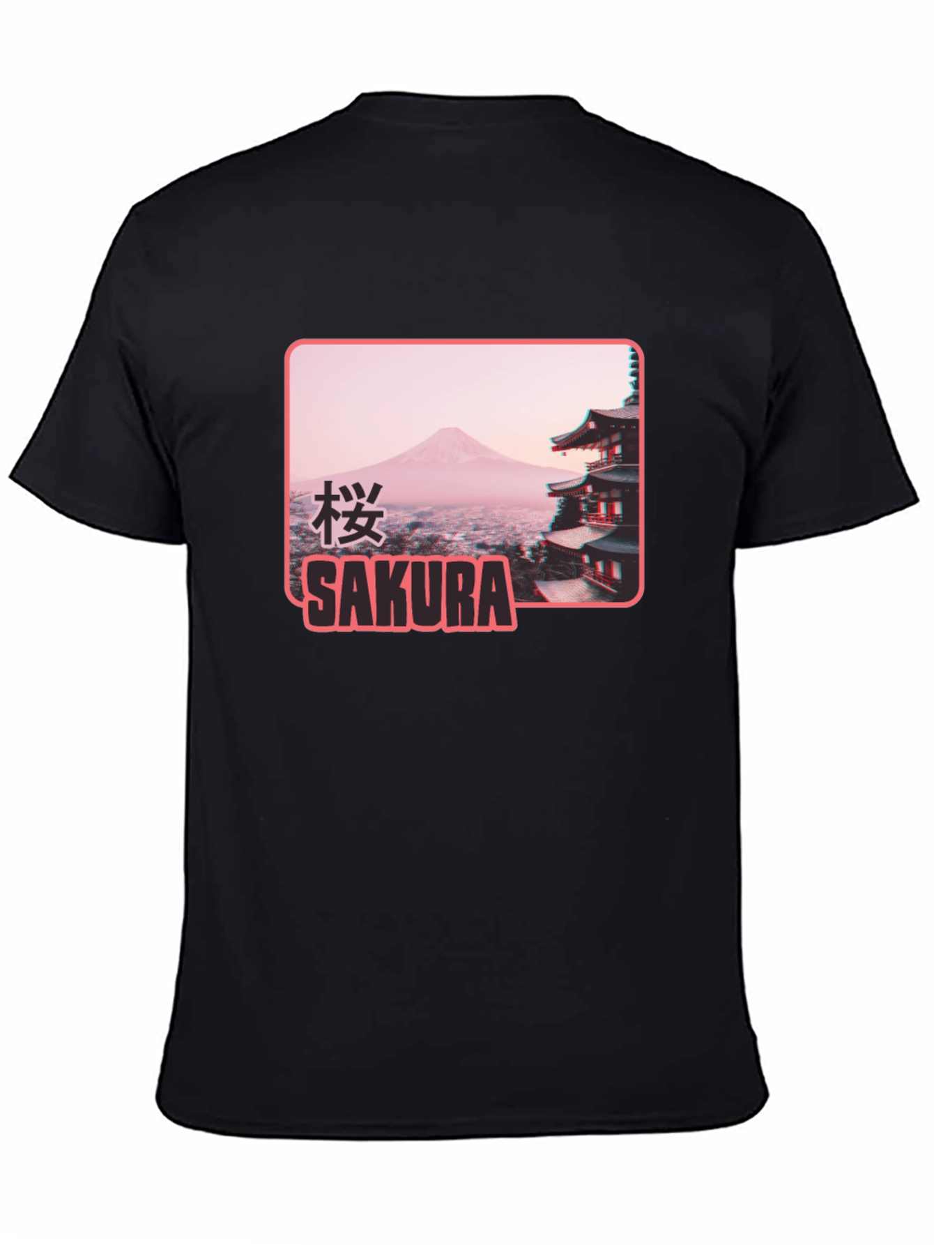Sakura Japan Graphic T-Shirt - Black