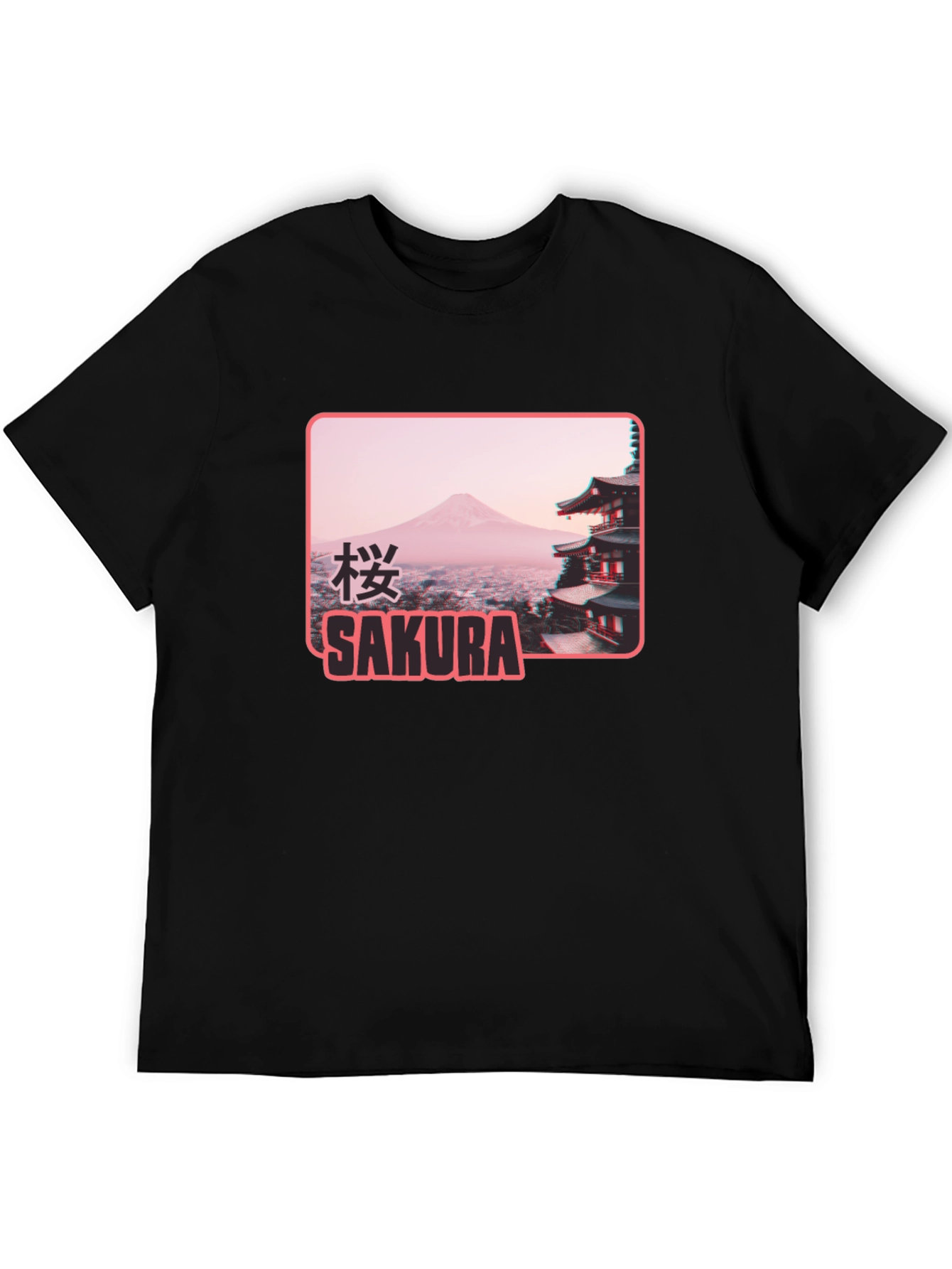 Sakura Japan Graphic T-Shirt - Black