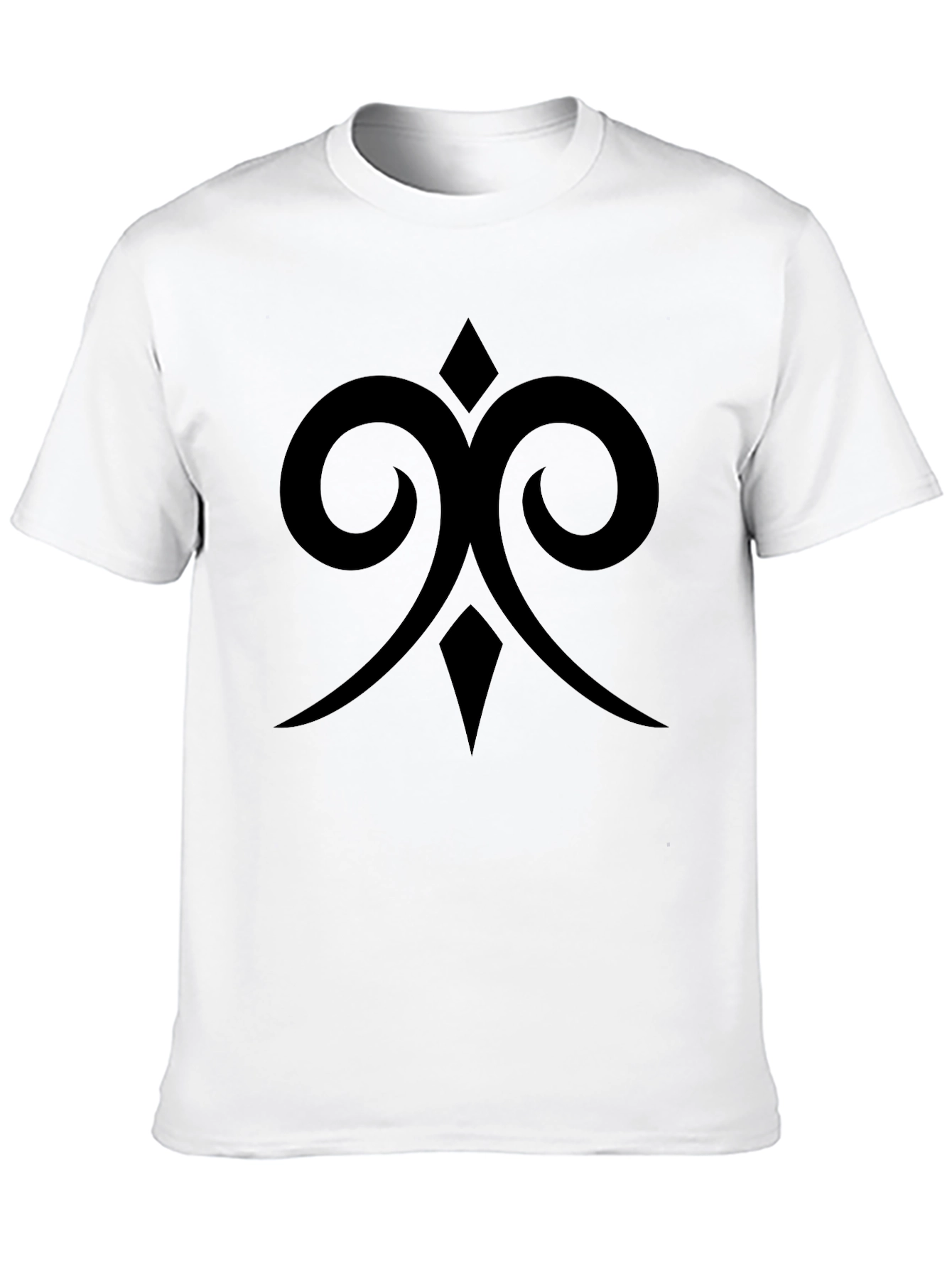 Mens Black Graphic Tee - Abstract Symbol Design