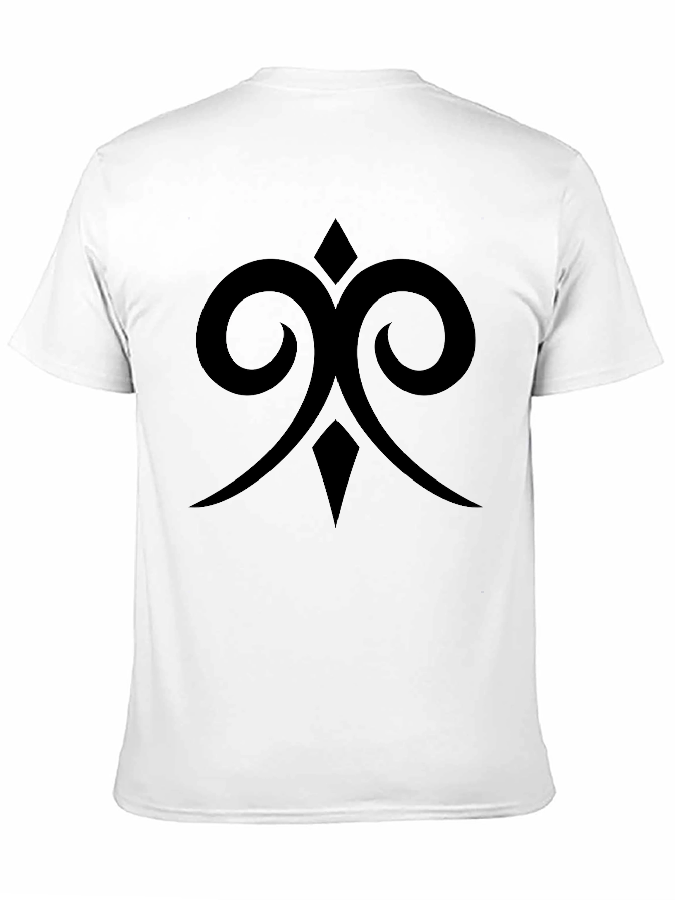 Mens Black Graphic Tee - Abstract Symbol Design