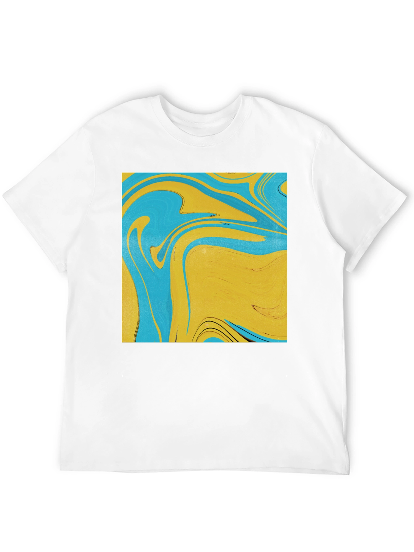 Abstract Swirl Graphic Tee - Modern Art Shirt