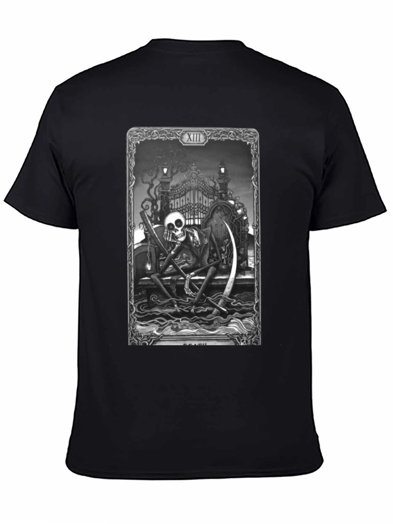 Grim Reaper Tarot Card Black T-Shirt
