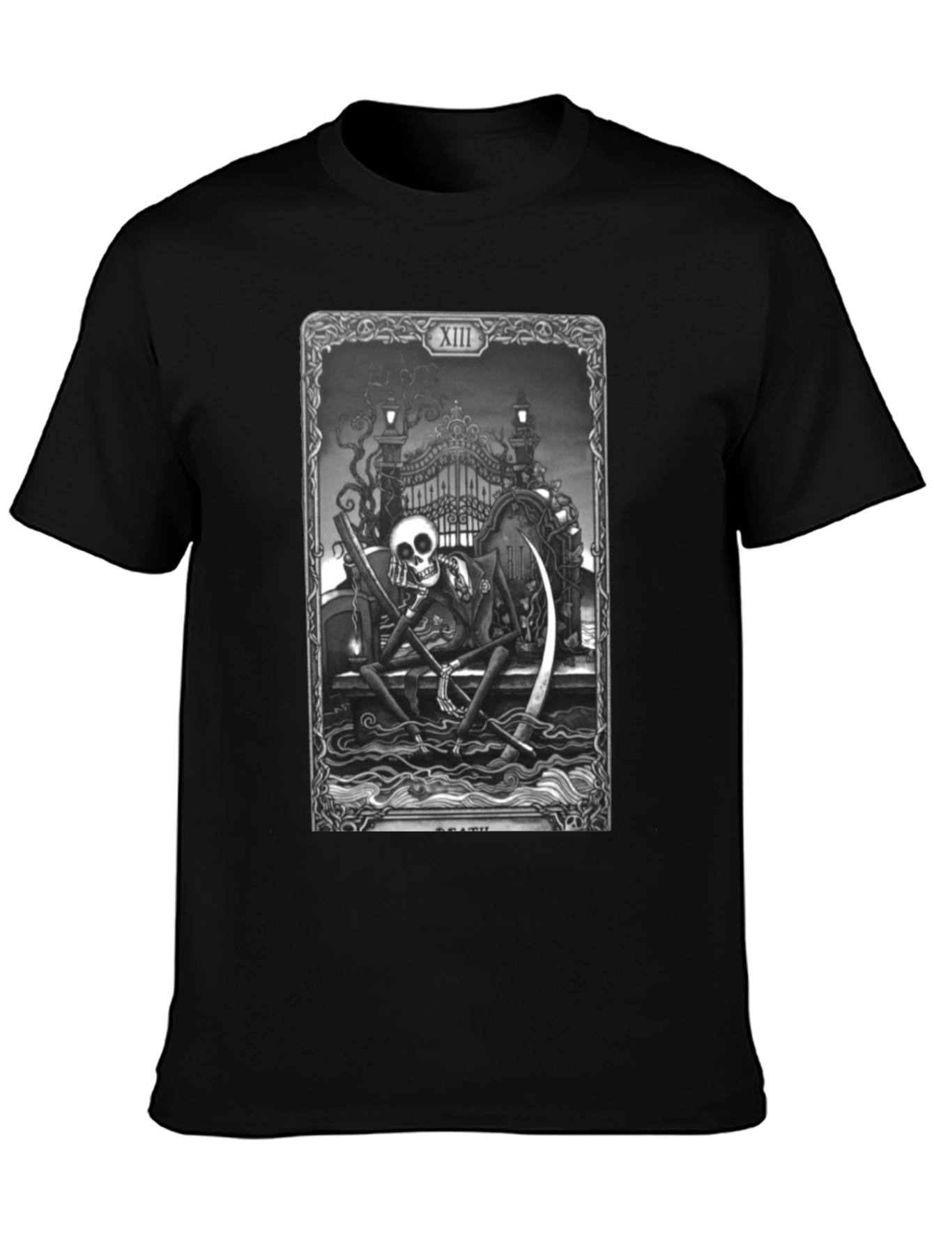Grim Reaper Tarot Card Black T-Shirt