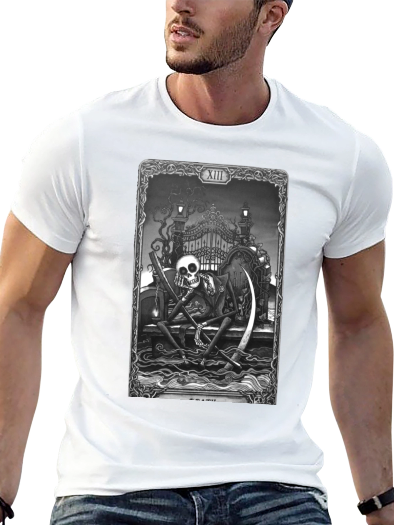 Grim Reaper Tarot Card Black T-Shirt